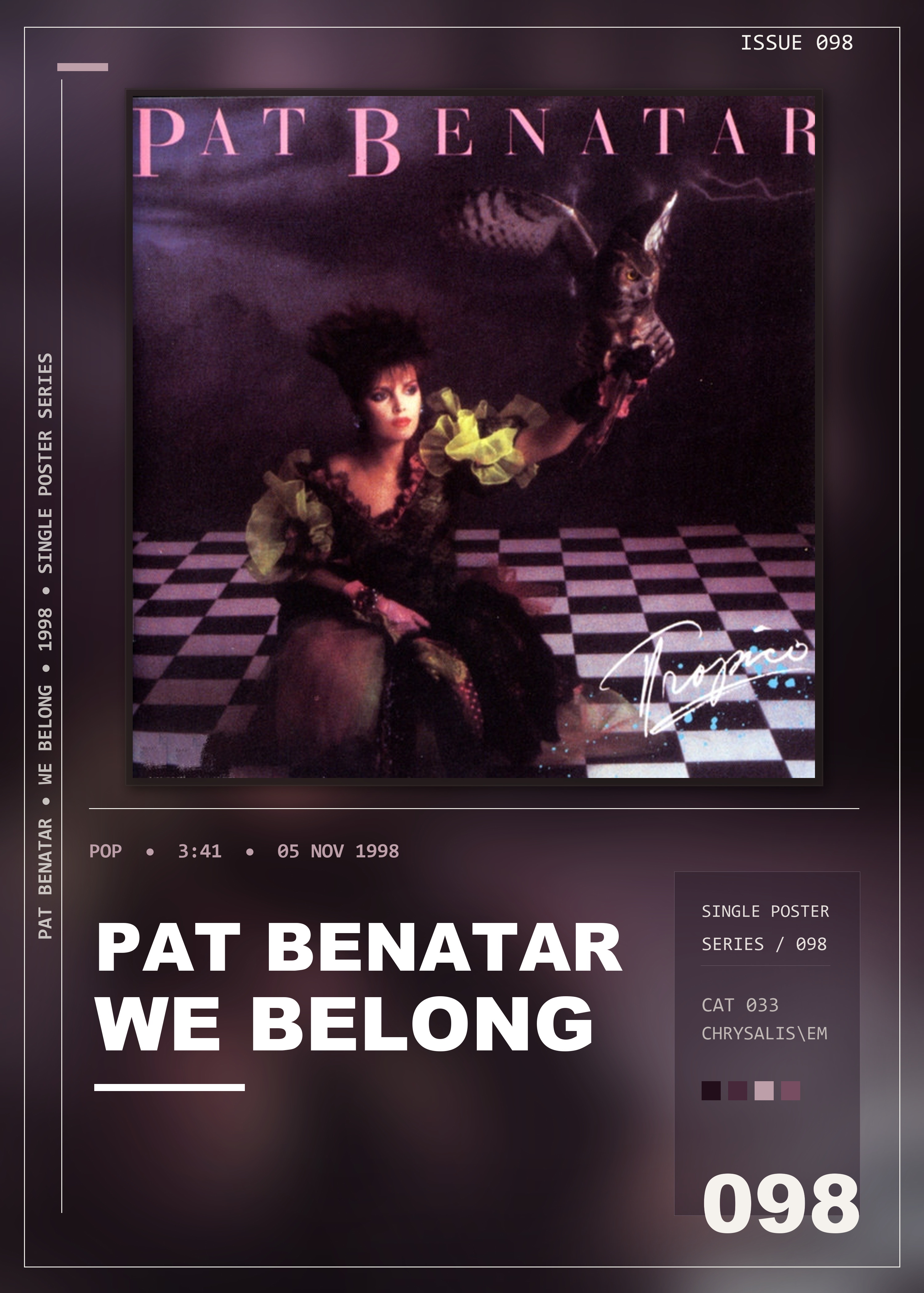 Music poster: Pat Benatar - We Belong