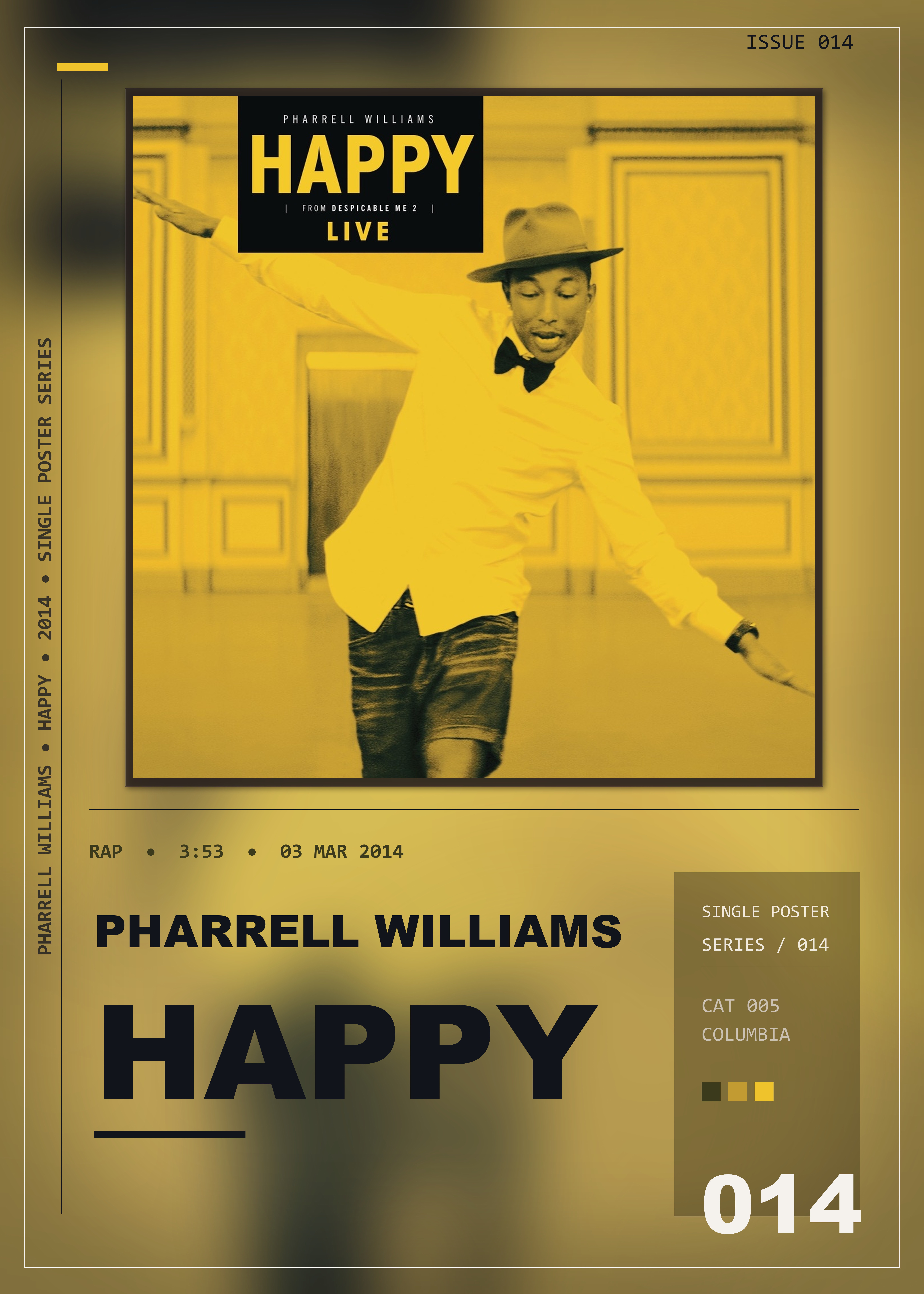 Music poster: Pharrell Williams - Happy