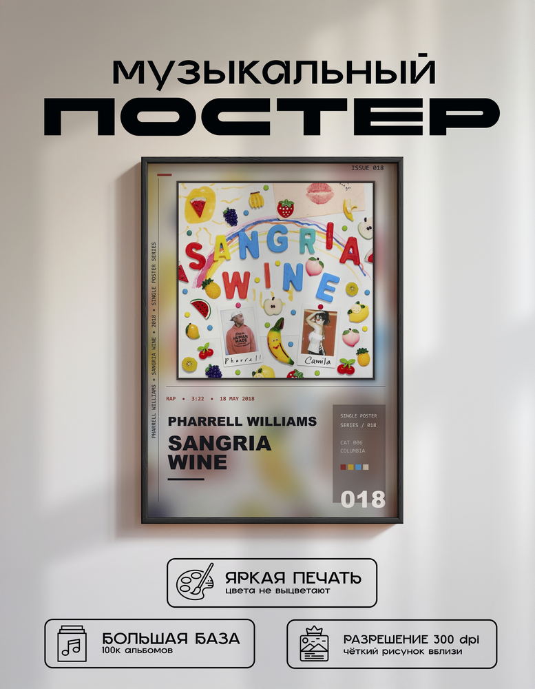 Music poster: Pharrell Williams - Sangria Wine