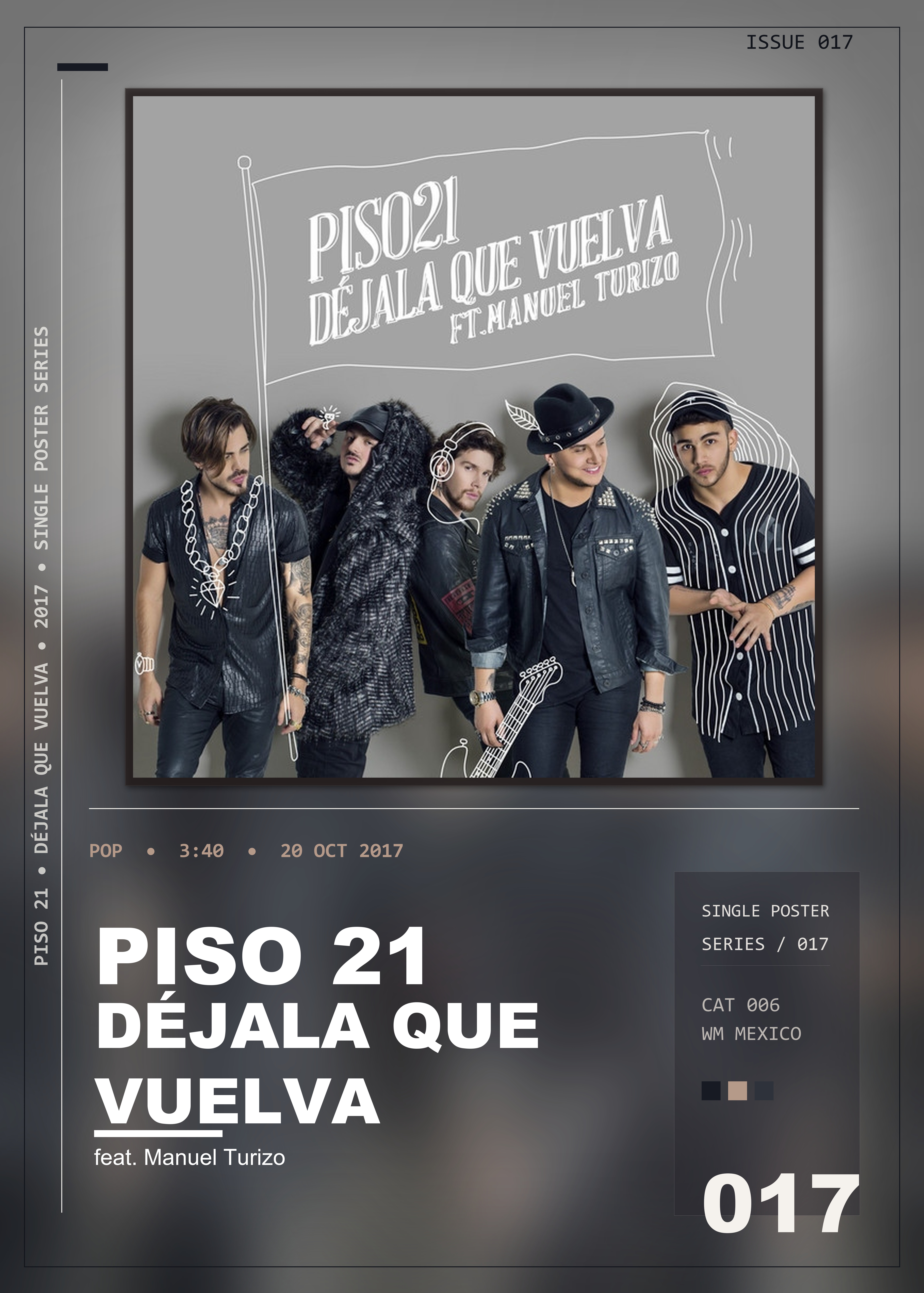 Music poster: Piso 21 - Déjala que vuelva feat Manuel Turizo