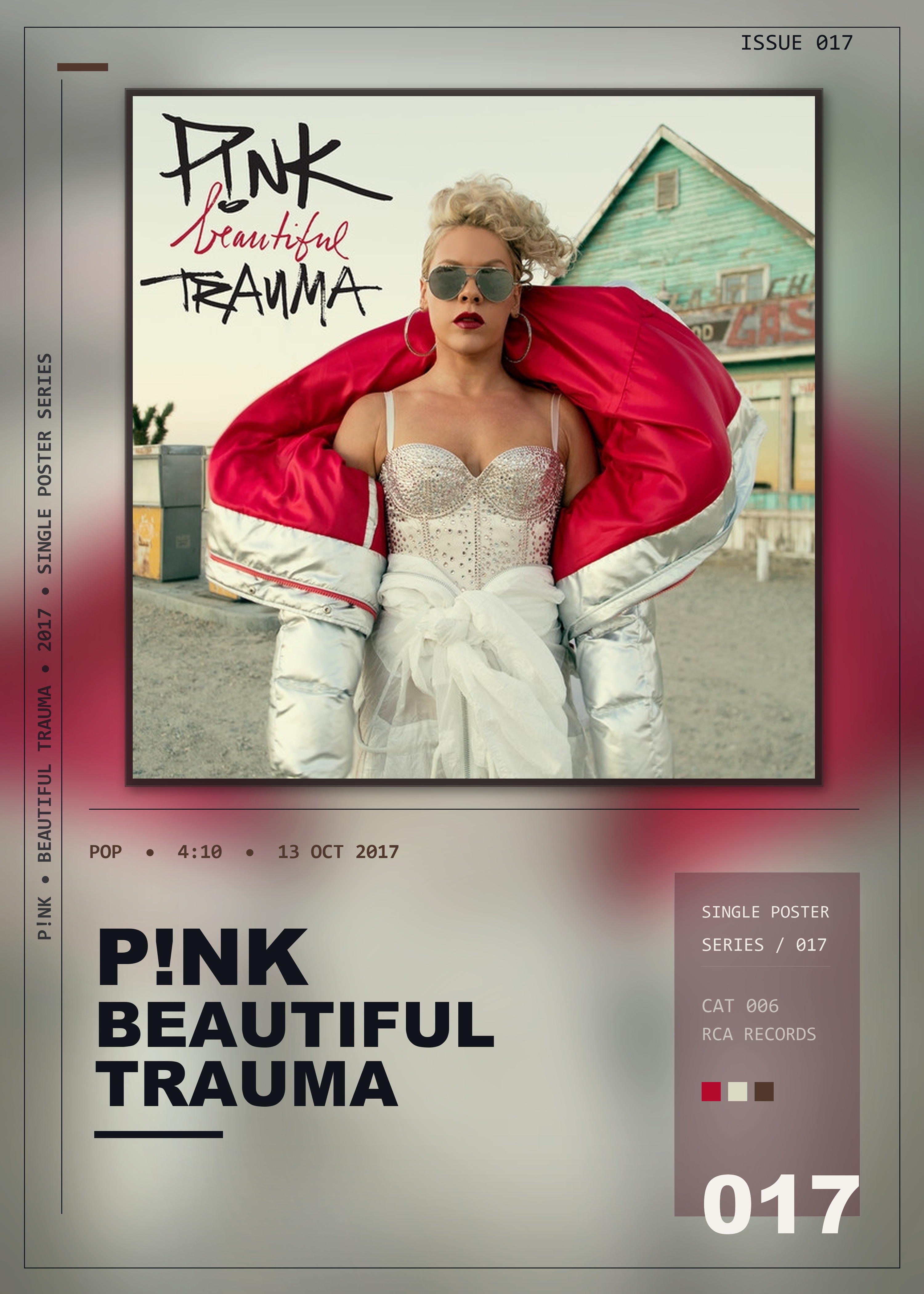 Music poster: Pnk - Beautiful Trauma