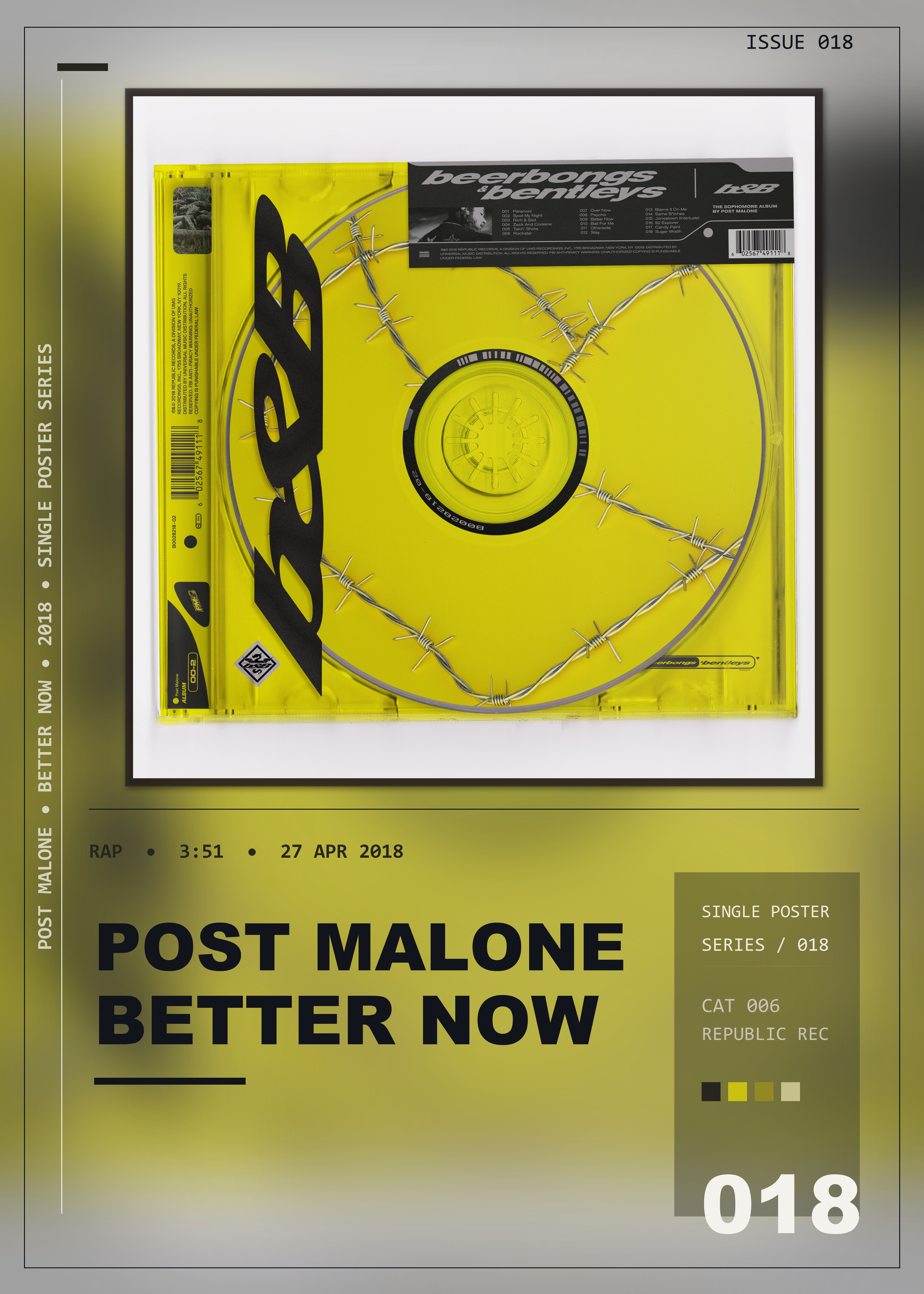 Music poster: Post Malone - Better Now