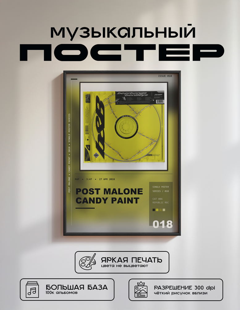Music poster: Post Malone - Candy Paint