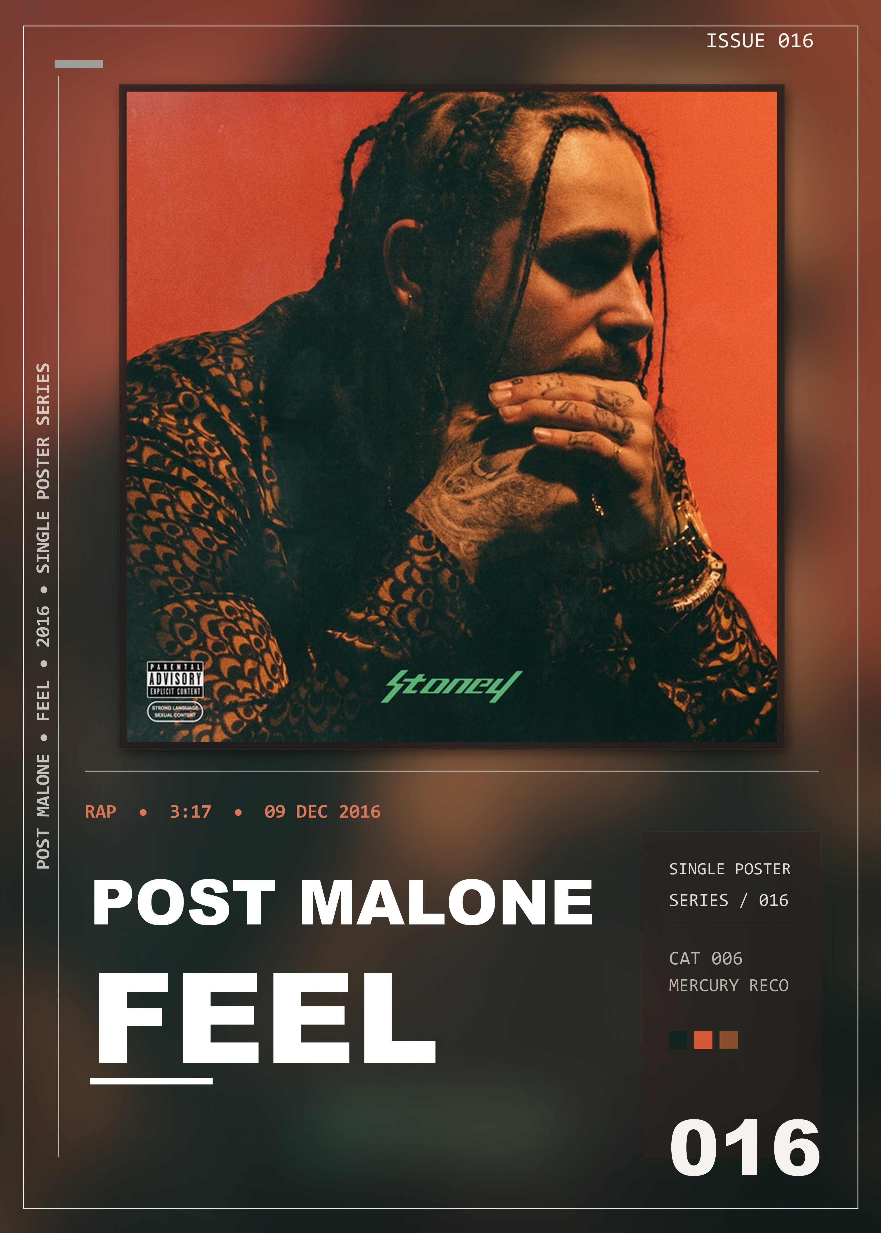 Music poster: Post Malone - Feel
