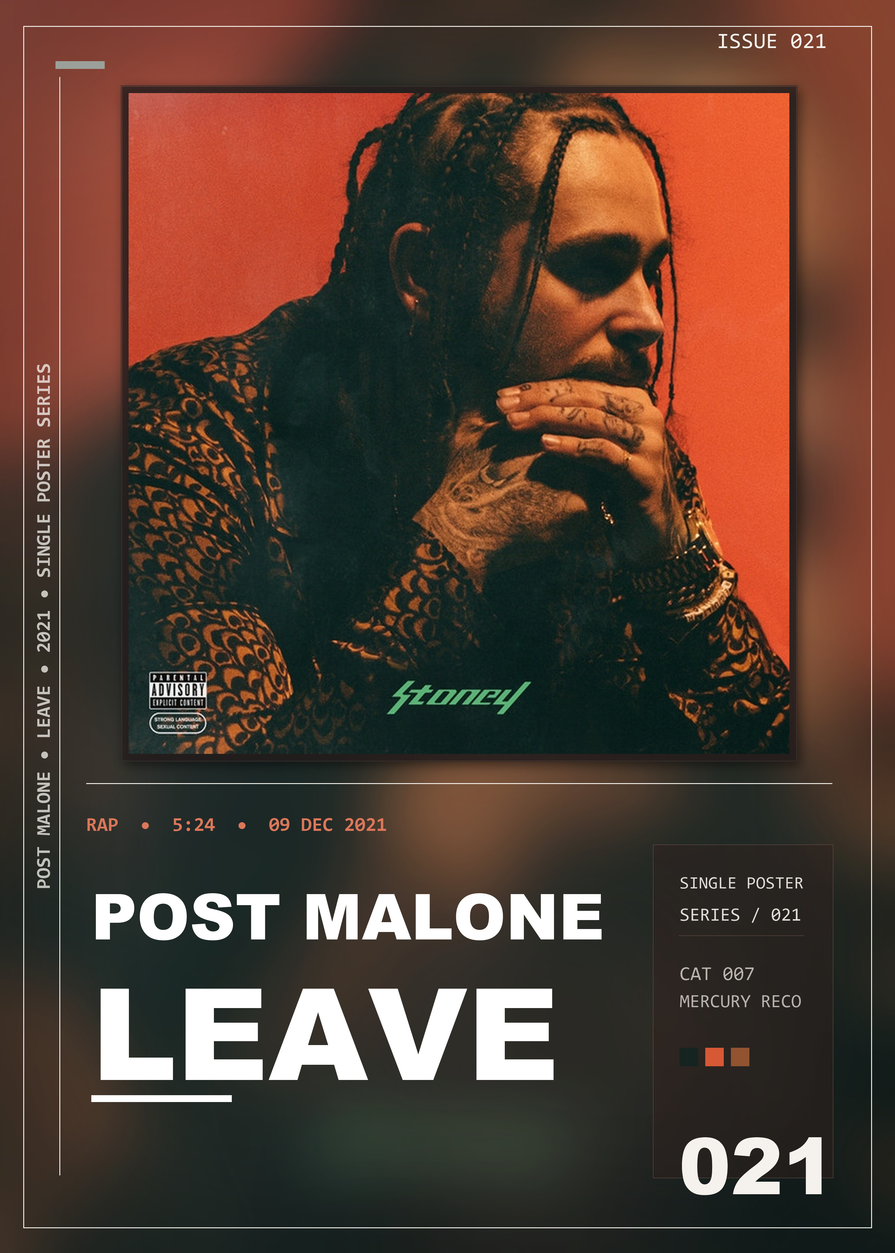 Music poster: Post Malone - Leave