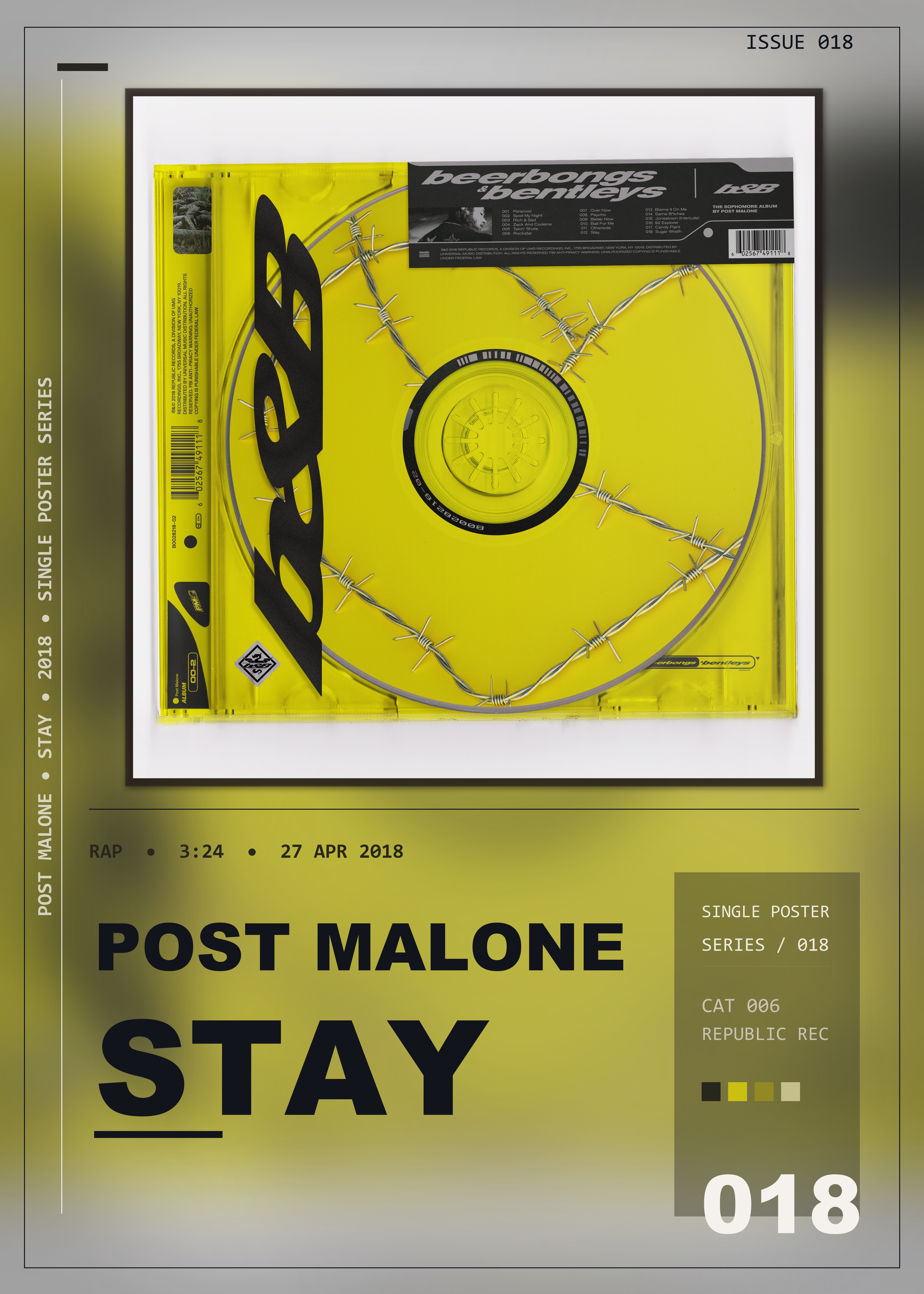 Music poster: Post Malone - Stay