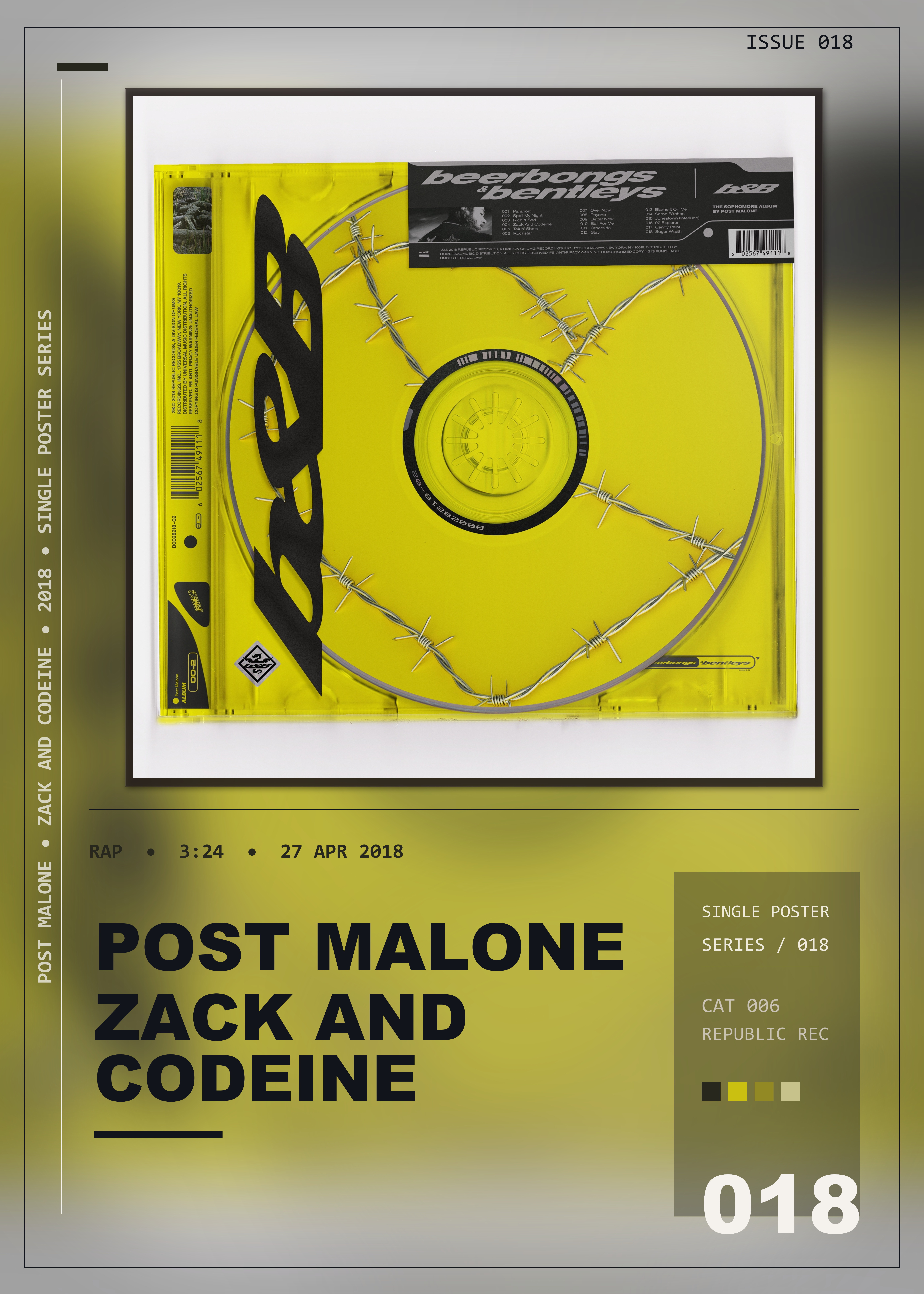 Music poster: Post Malone - Zack And Codeine