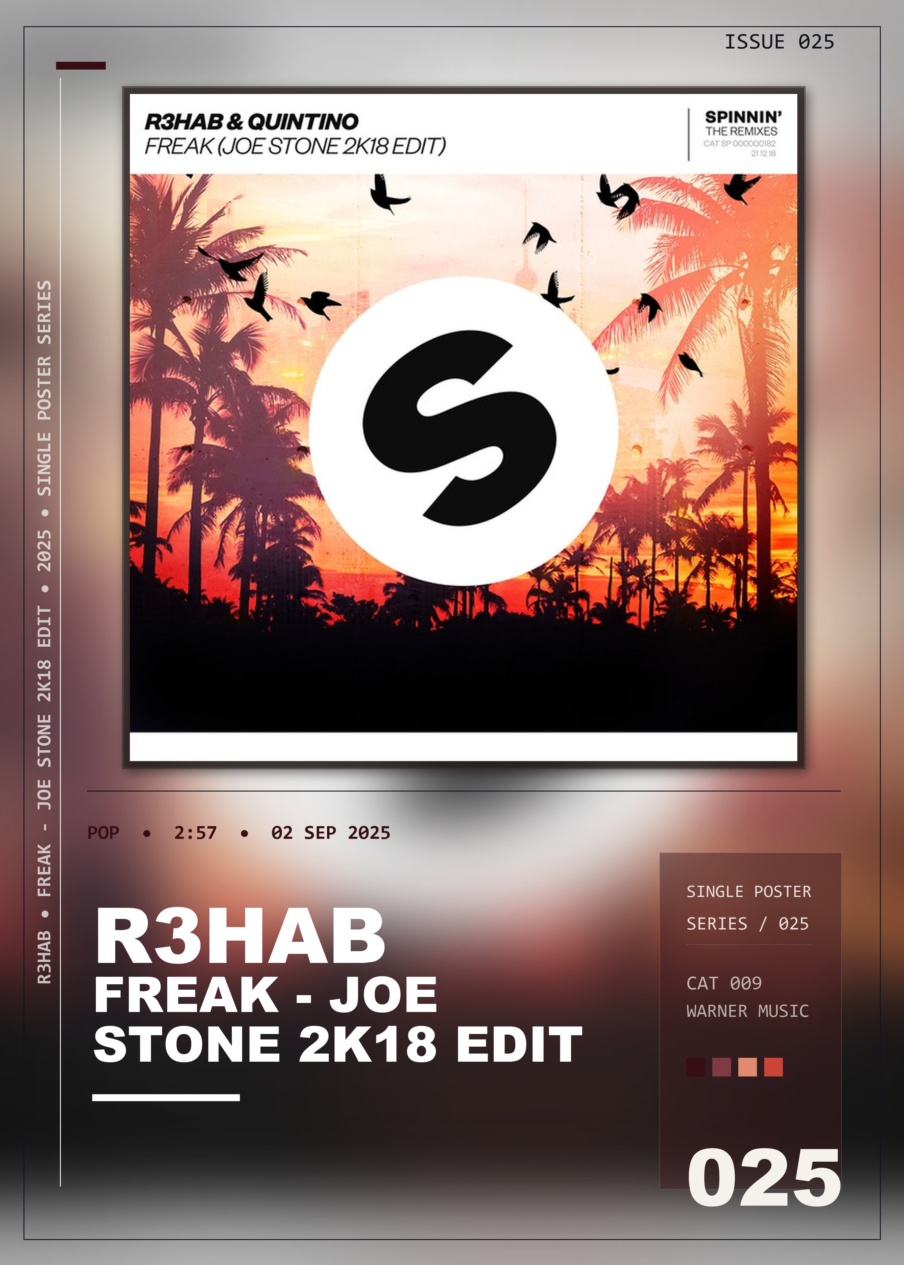 Music poster: R3HAB - Freak - Joe Stone 2K18 Edit