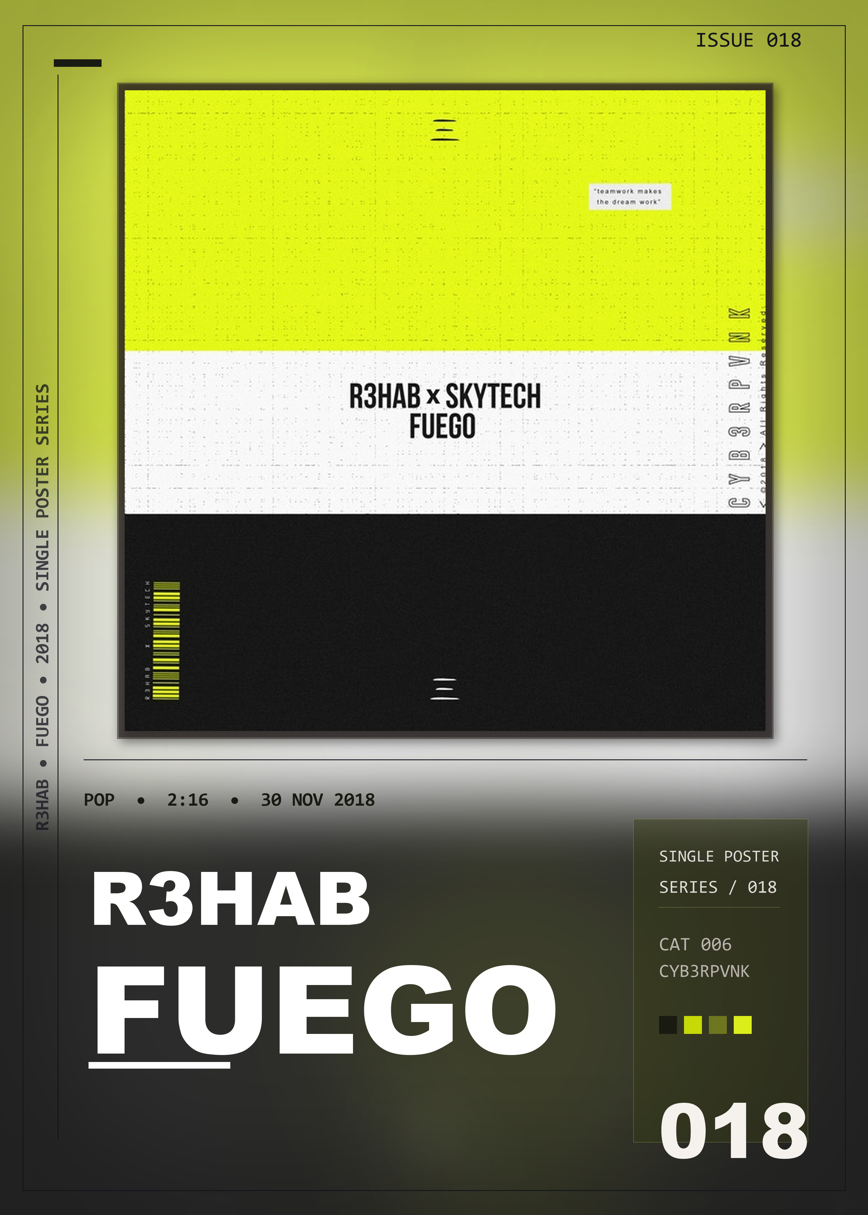 Music poster: R3HAB - Fuego