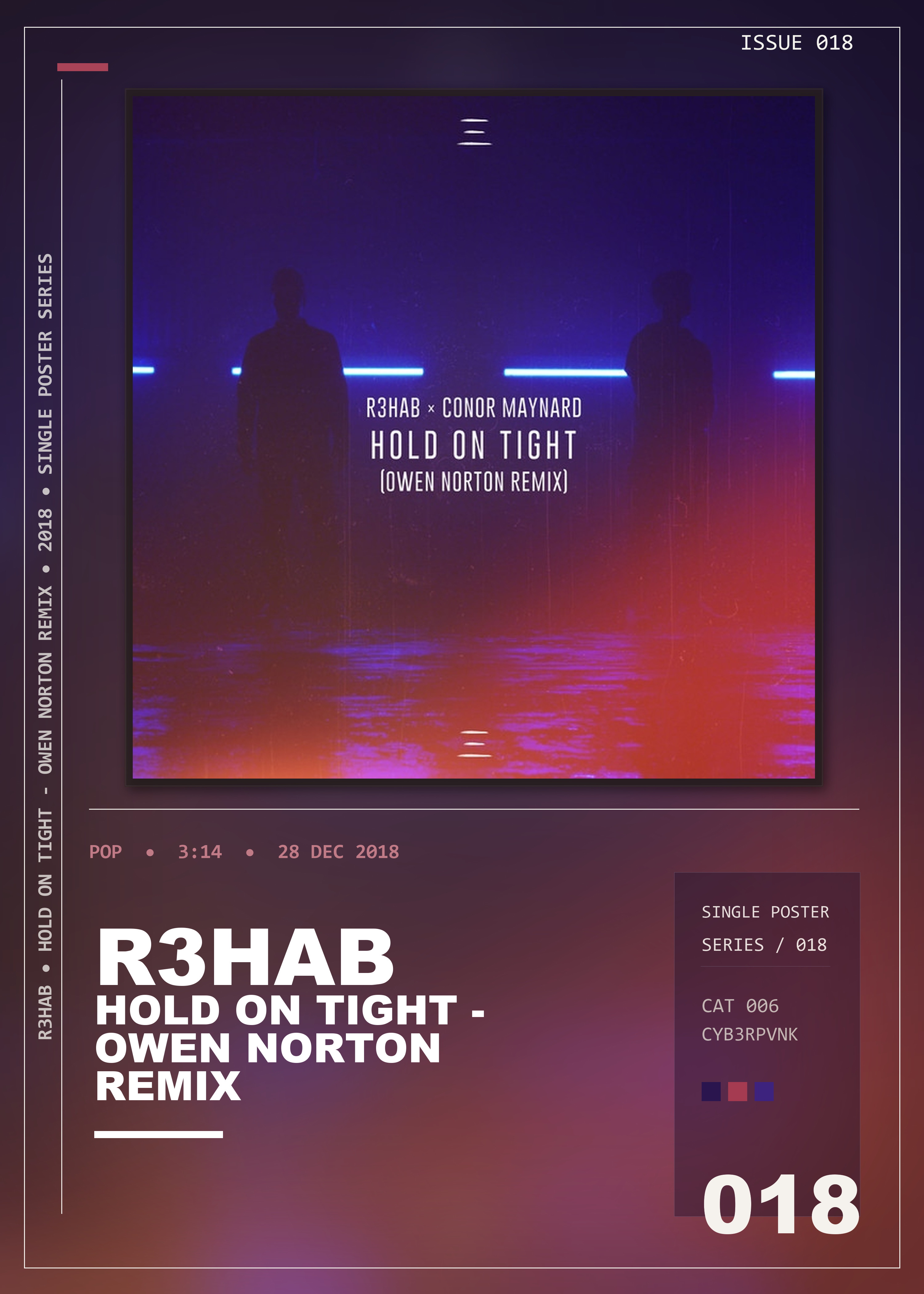 Music poster: R3HAB - Hold On Tight - Owen Norton Remix