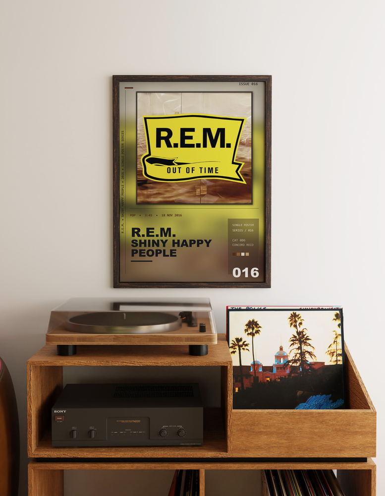 Music poster: REM - Shiny Happy People