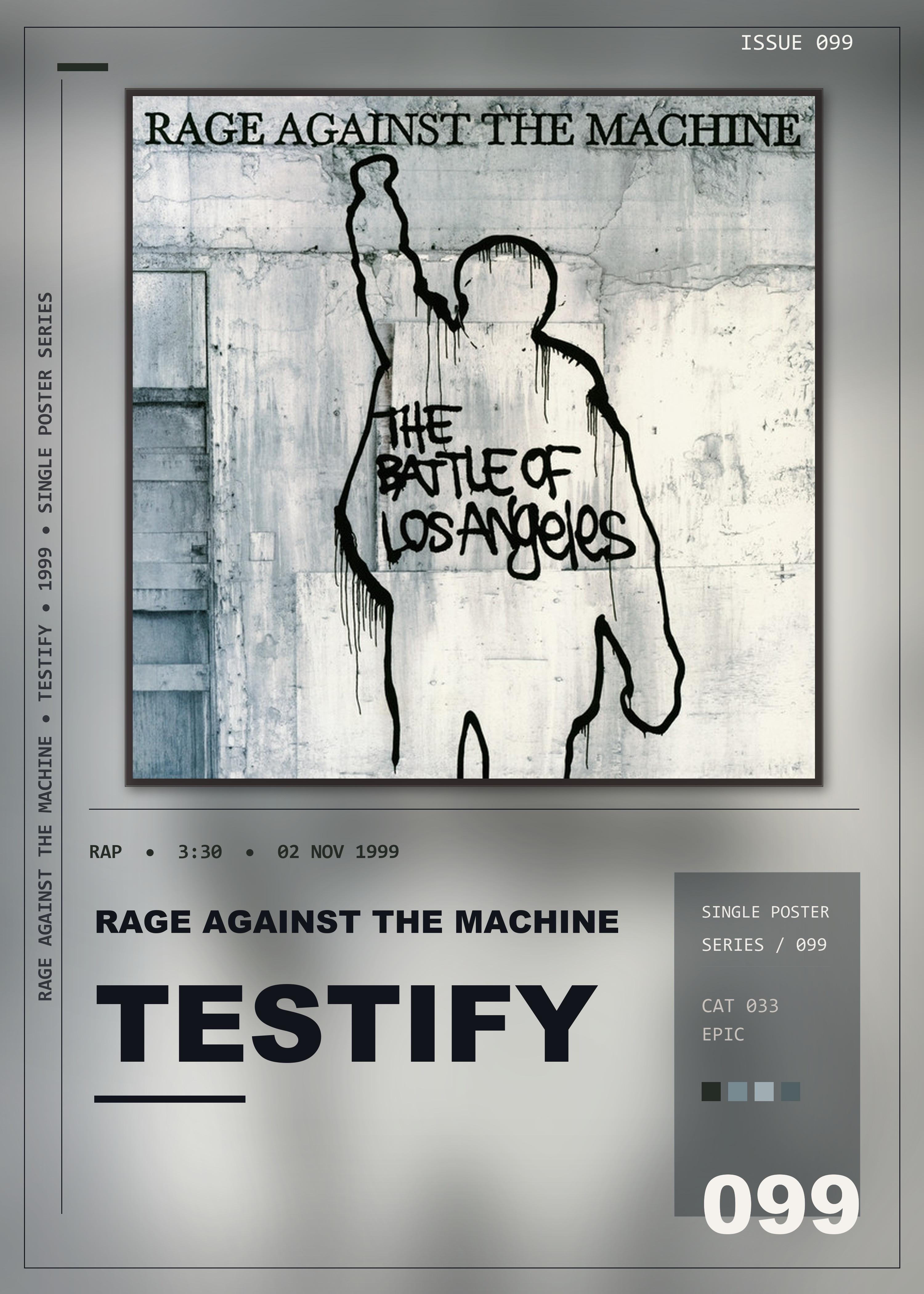 Music poster: Rage Against The Machine - Testify