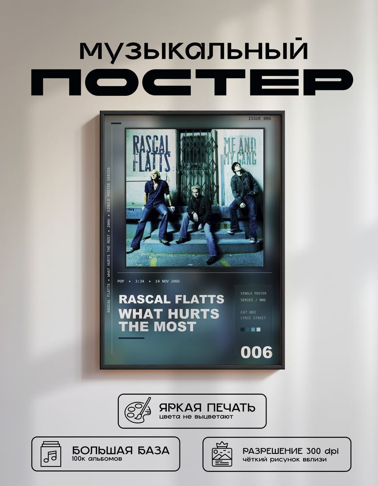 Music poster: Rascal Flatts - What Hurts The Most