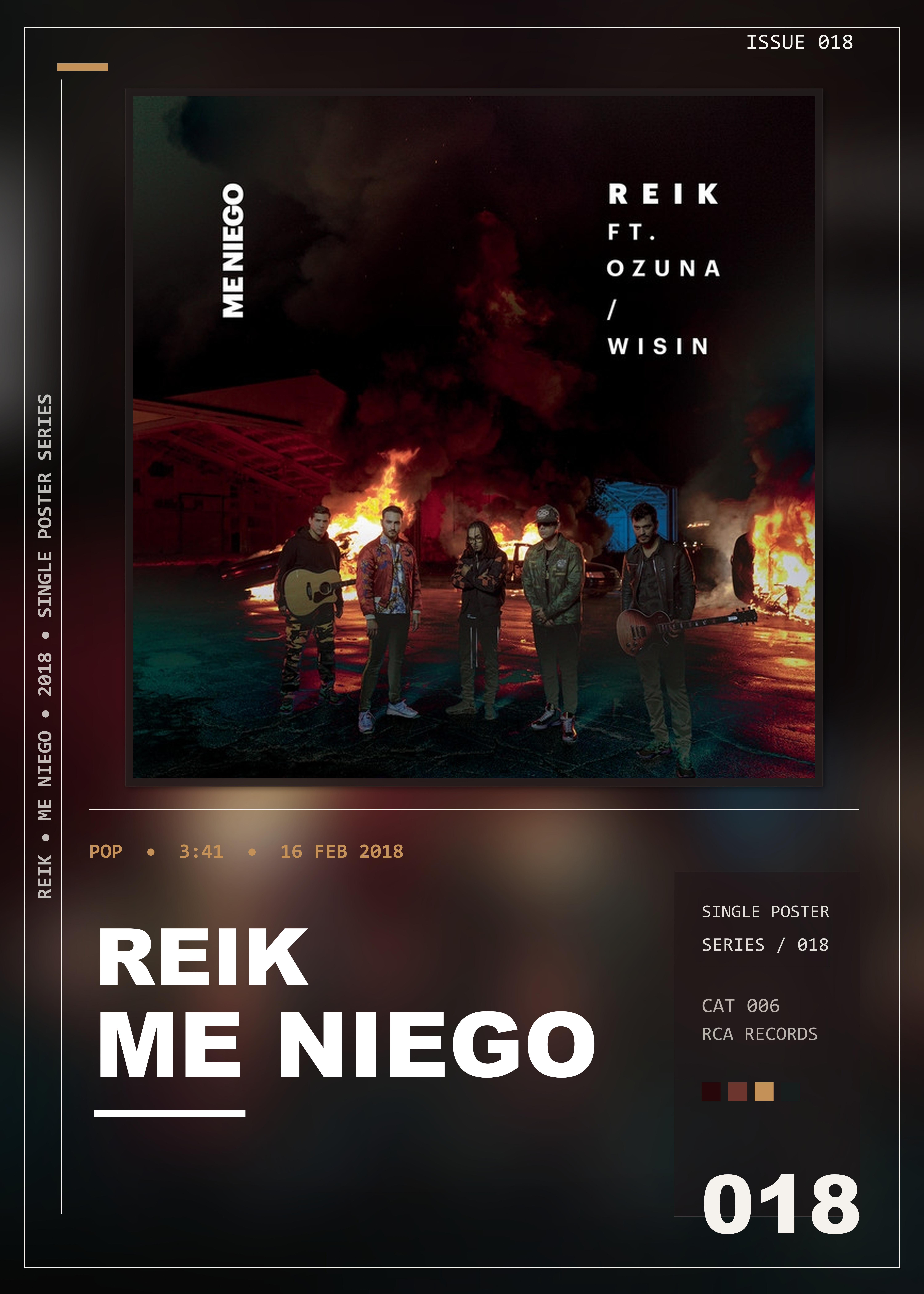 Music poster: Reik - Me Niego