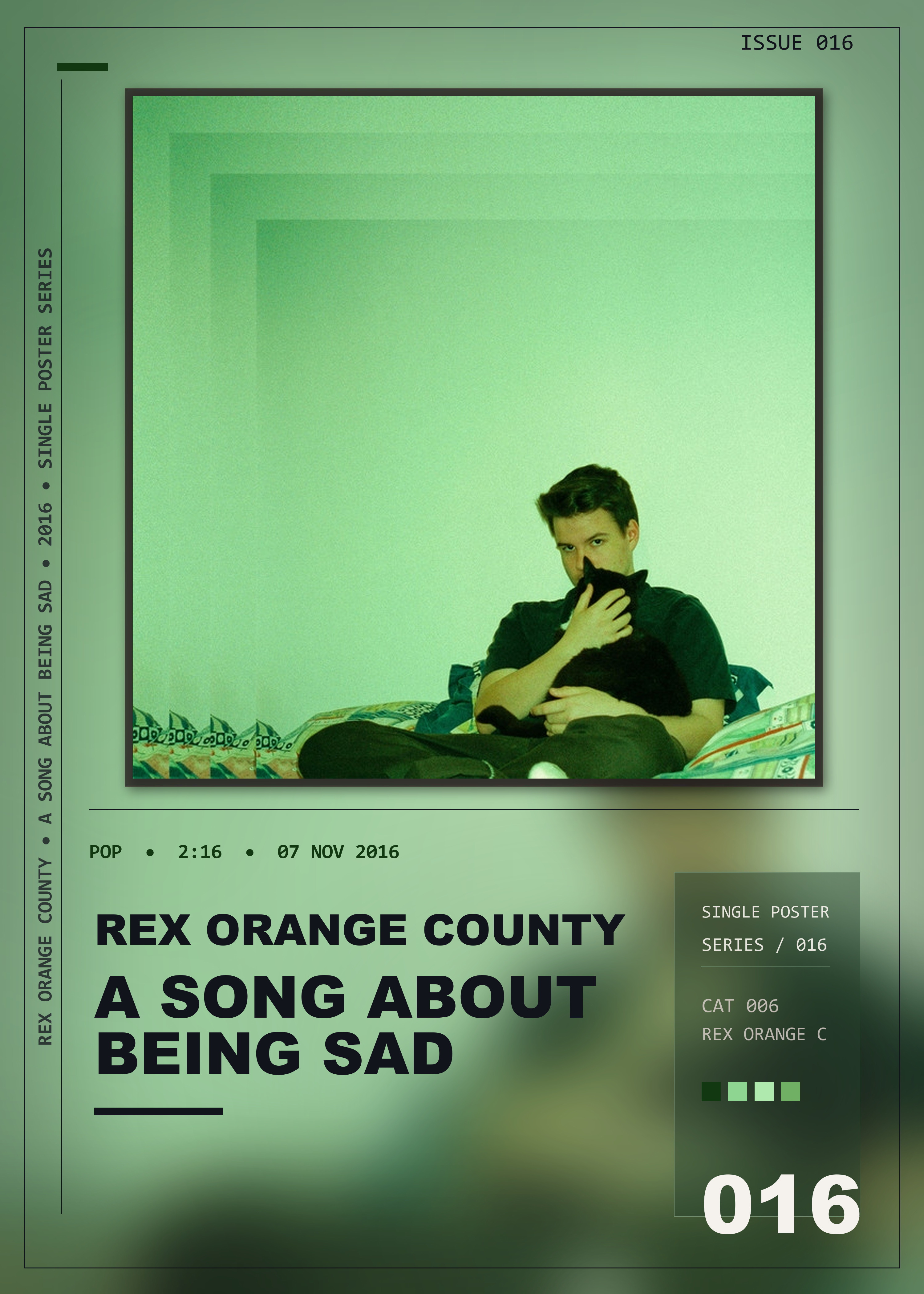 Music poster: Rex Orange County - A Song About Being Sad