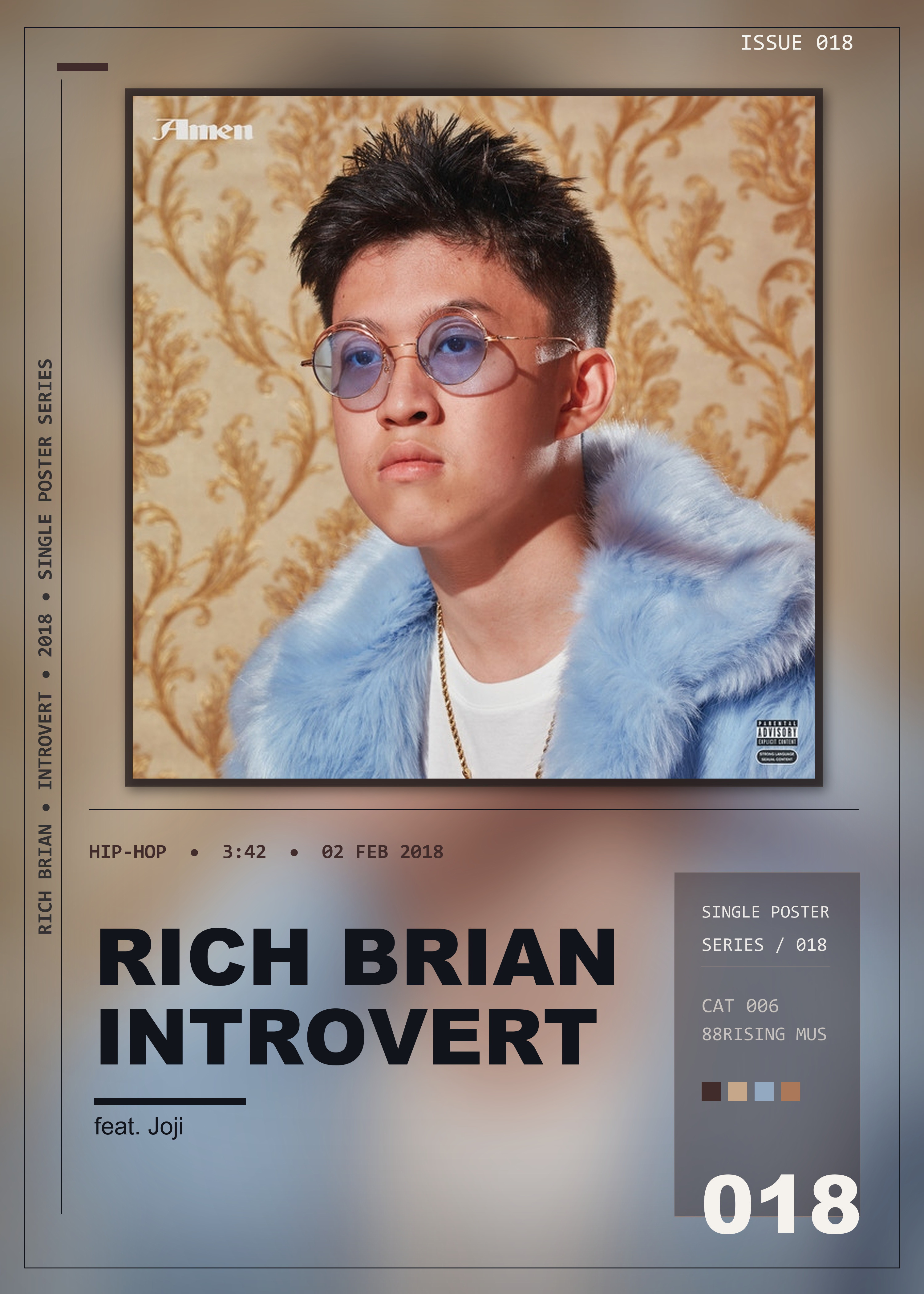 Music poster: Rich Brian - Introvert feat Joji