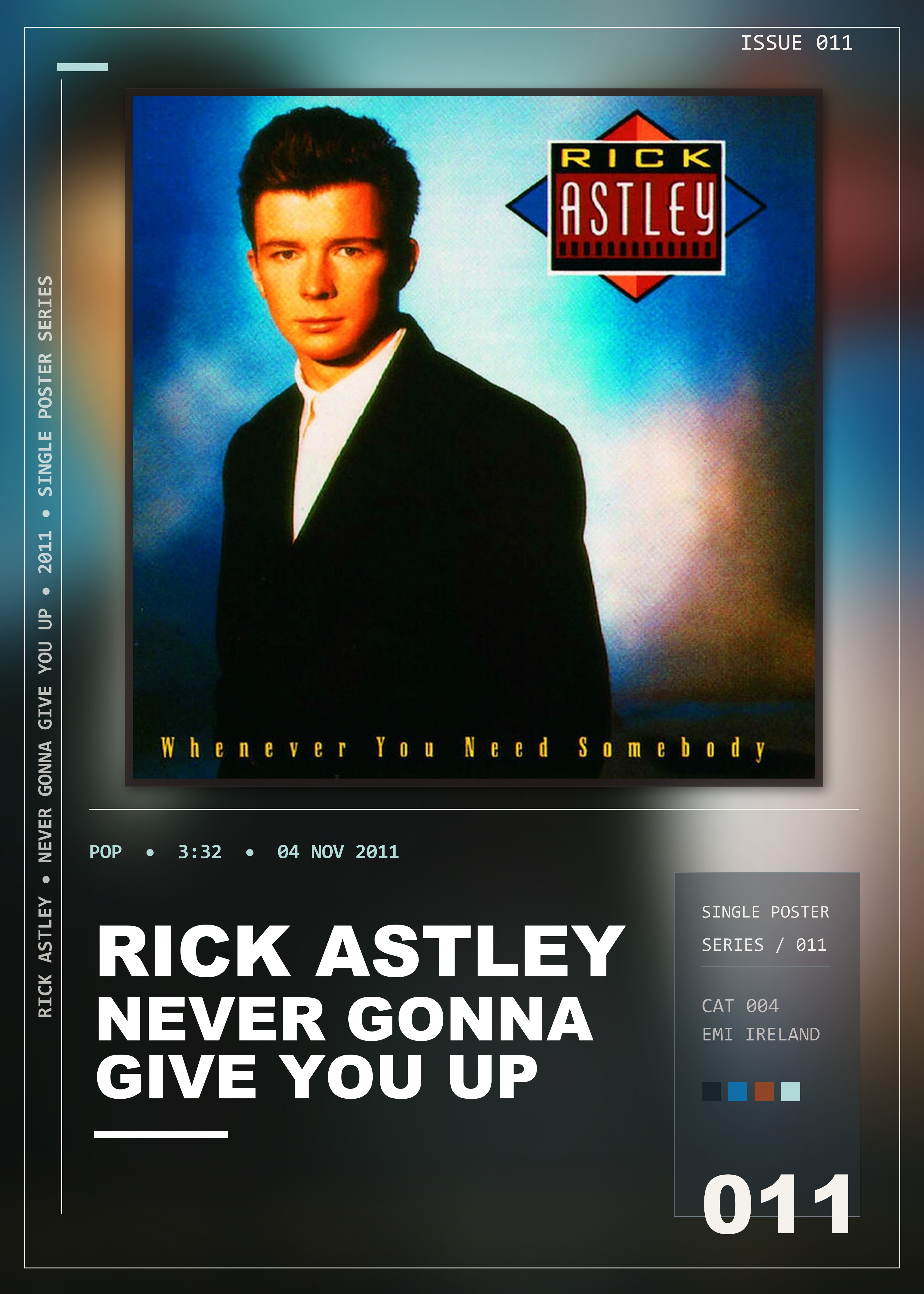 Music poster: Rick Astley - Never Gonna Give You Up