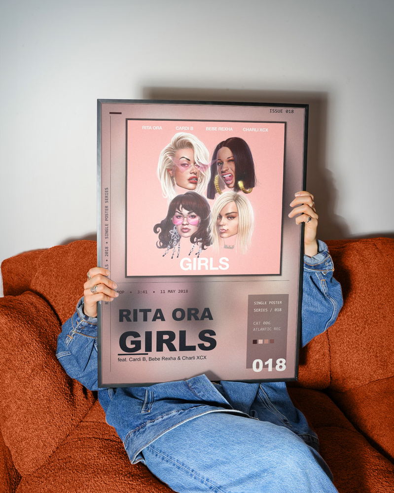 Music poster: Rita Ora - Girls feat Cardi B Bebe Rexha Charli XCX