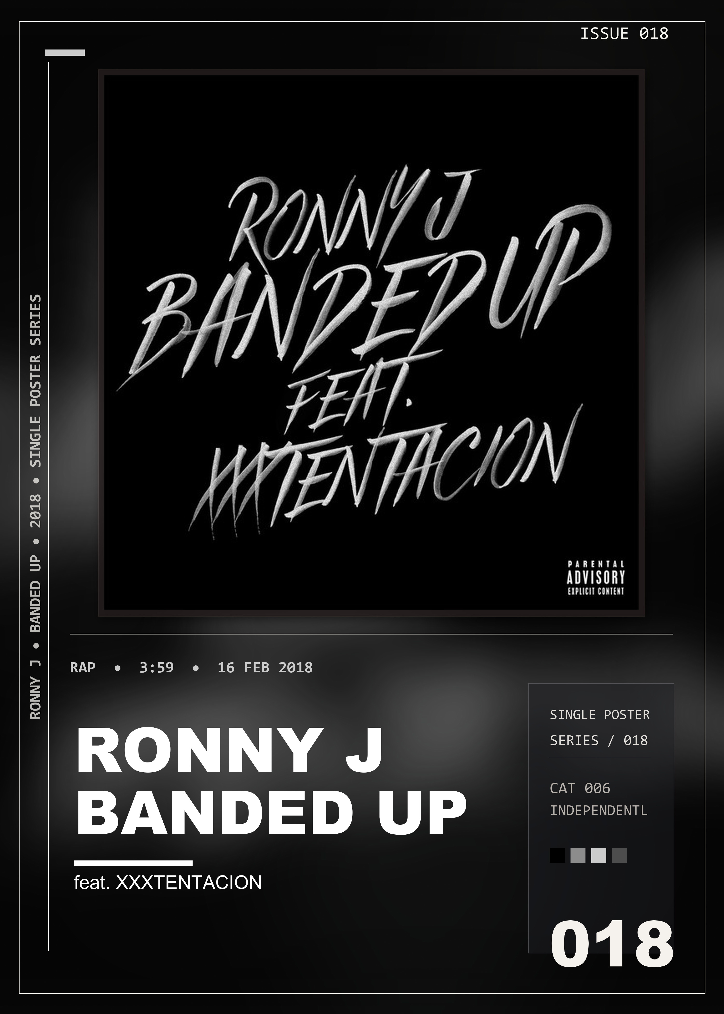 Music poster: Ronny J - Banded Up feat XXXTENTACION
