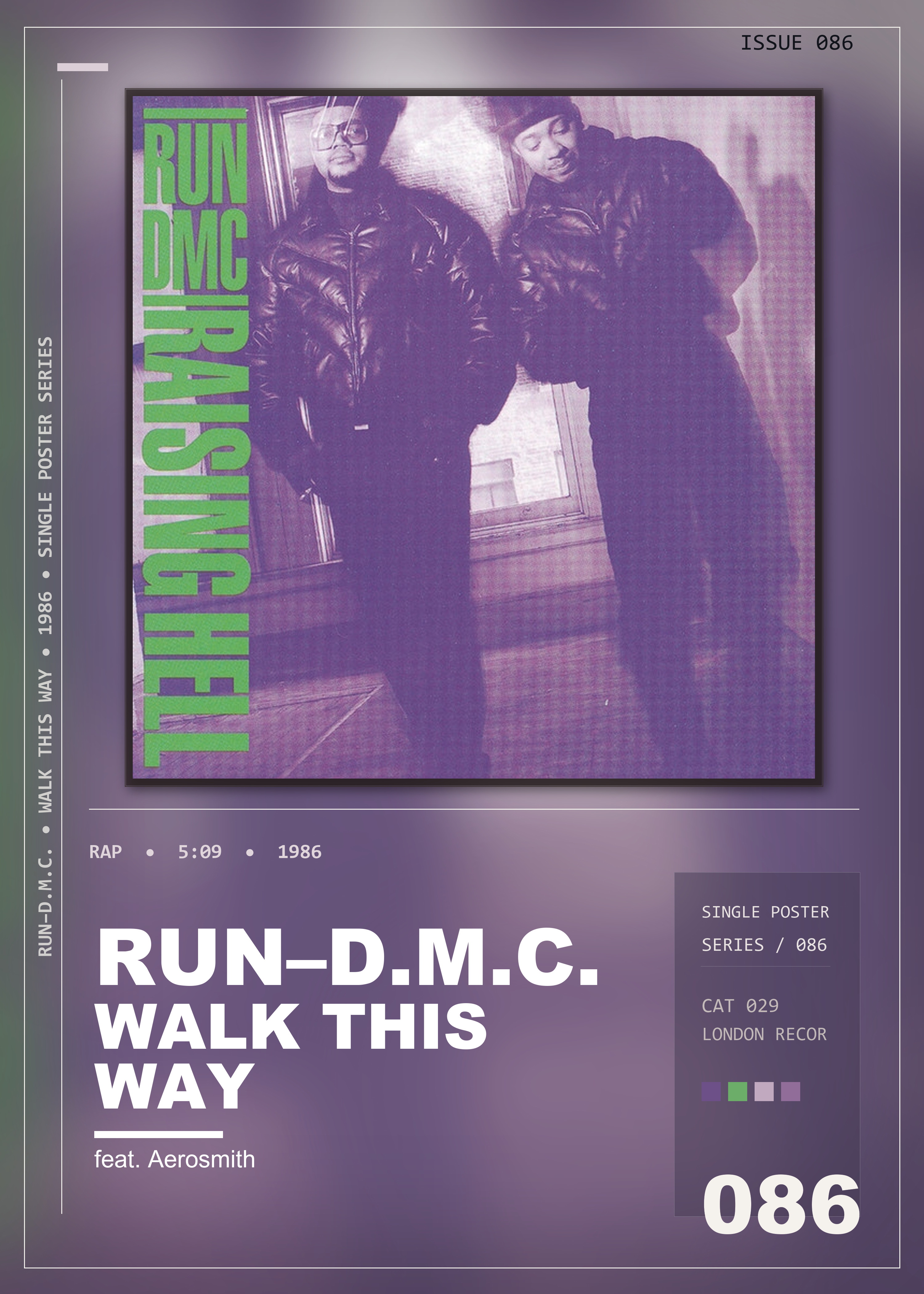 Music poster: RunDMC - Walk This Way feat Aerosmith
