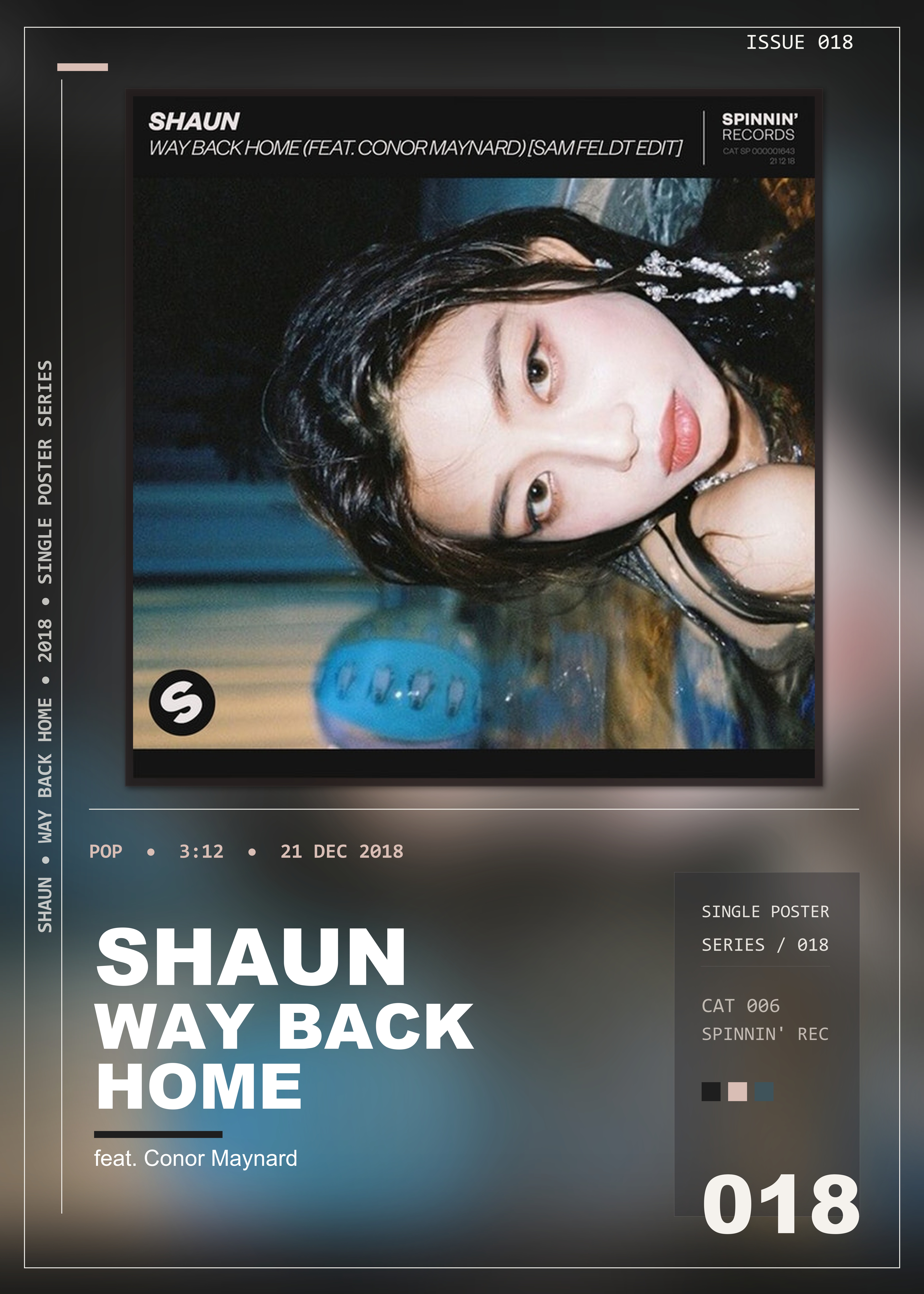 Music poster: SHAUN - Way Back Home feat Conor Maynard - Sam Feldt Edit