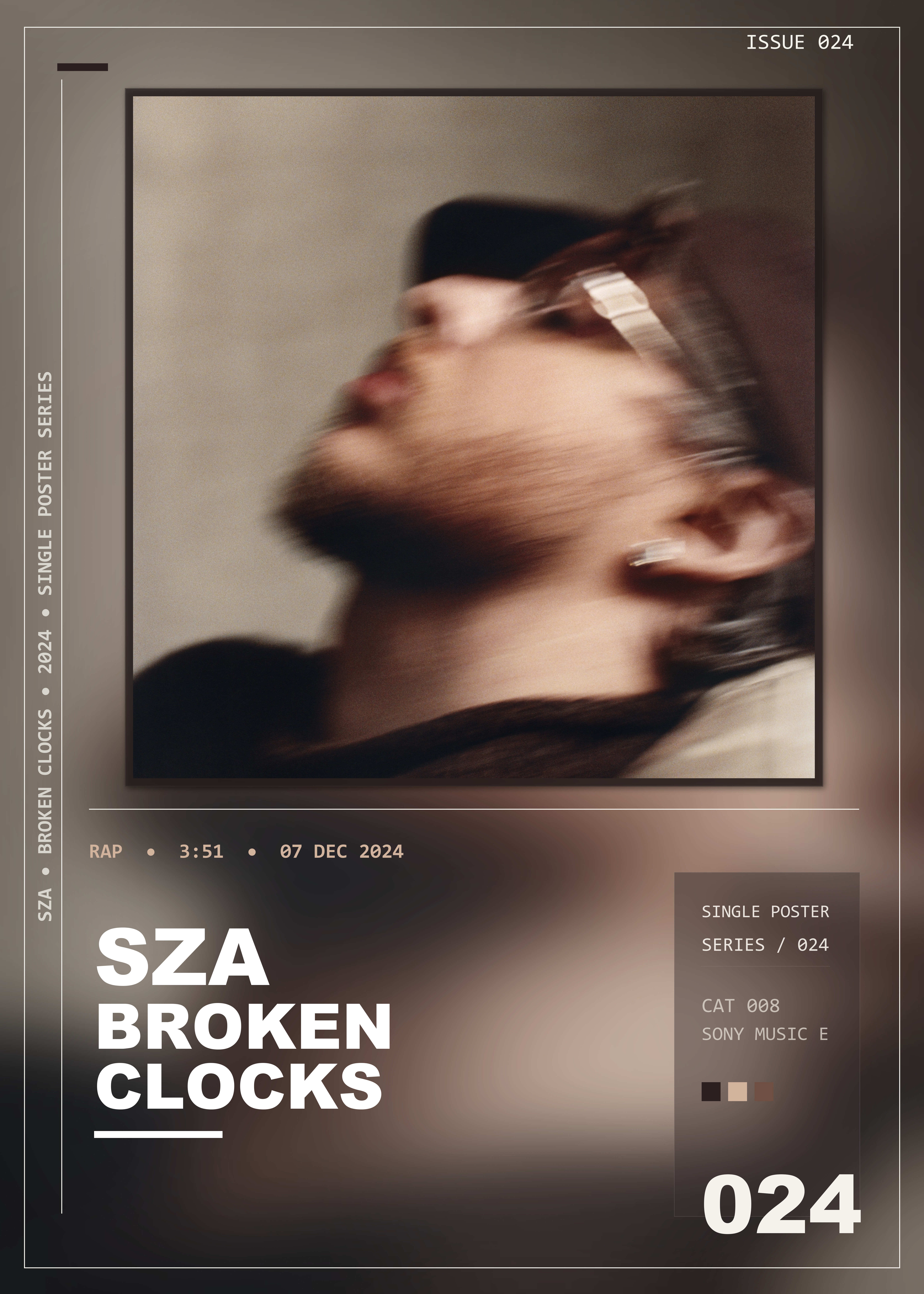 Music poster: SZA - Broken Clocks