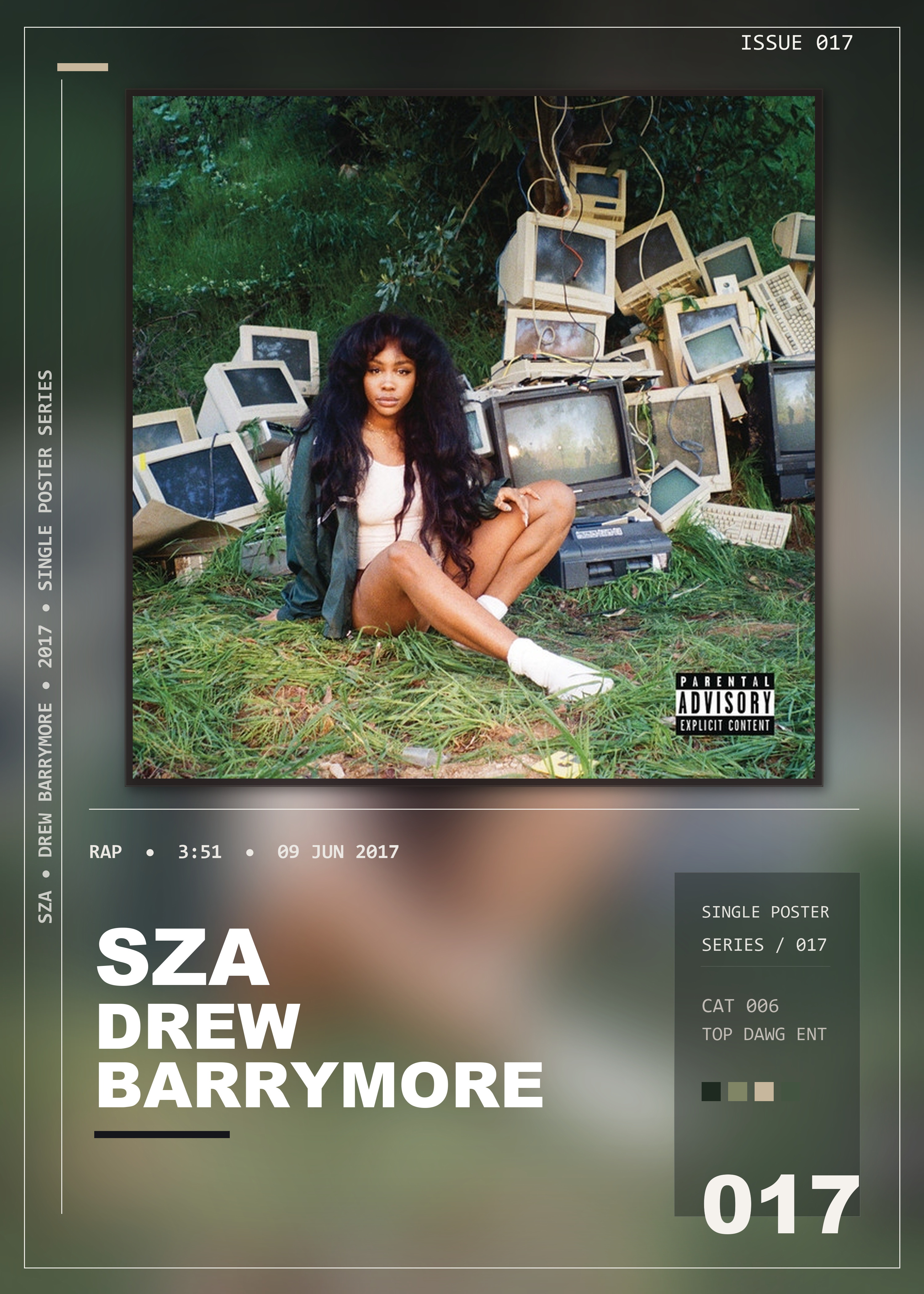 Music poster: SZA - Drew Barrymore