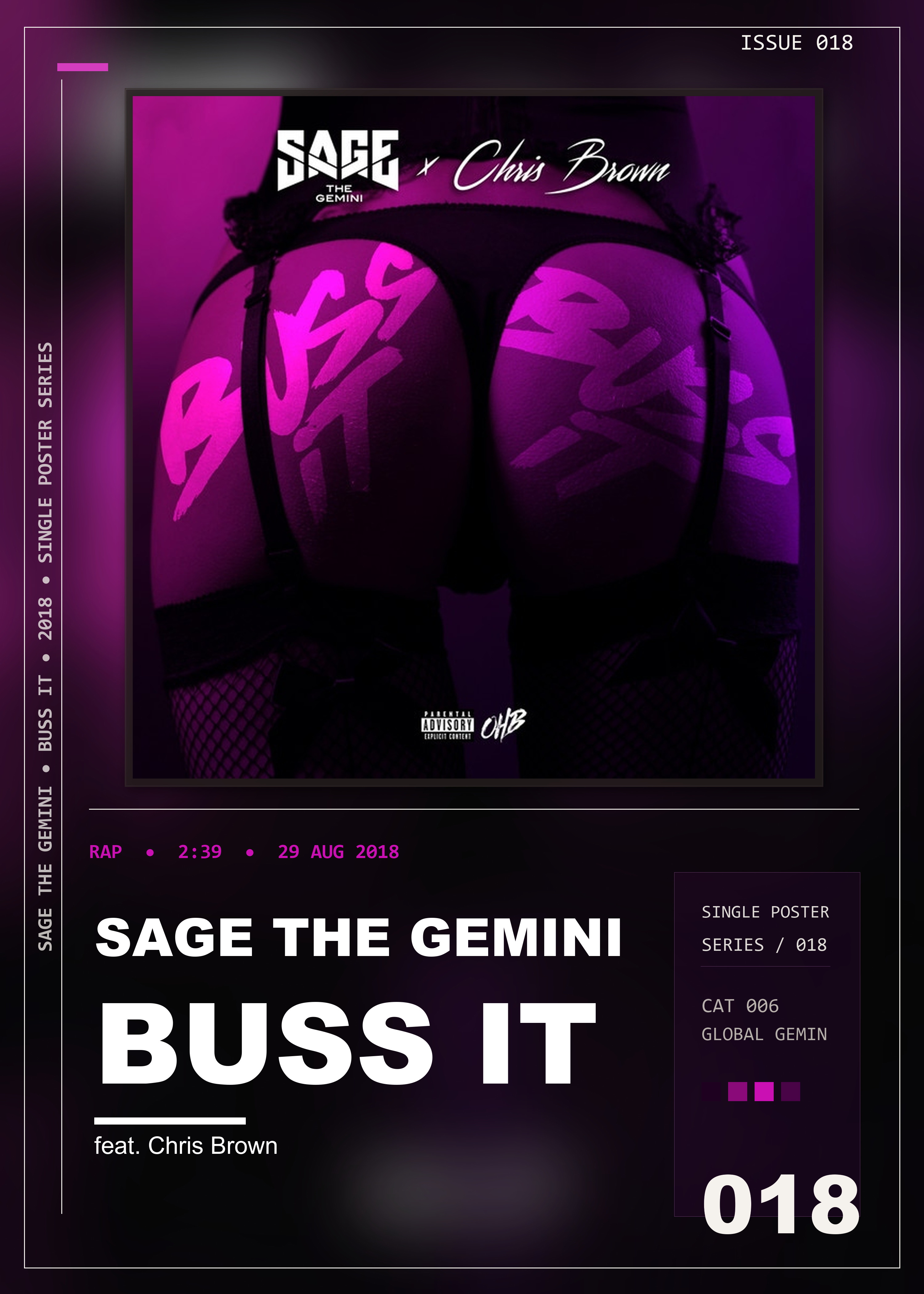 Music poster: Sage The Gemini - Buss It feat Chris Brown