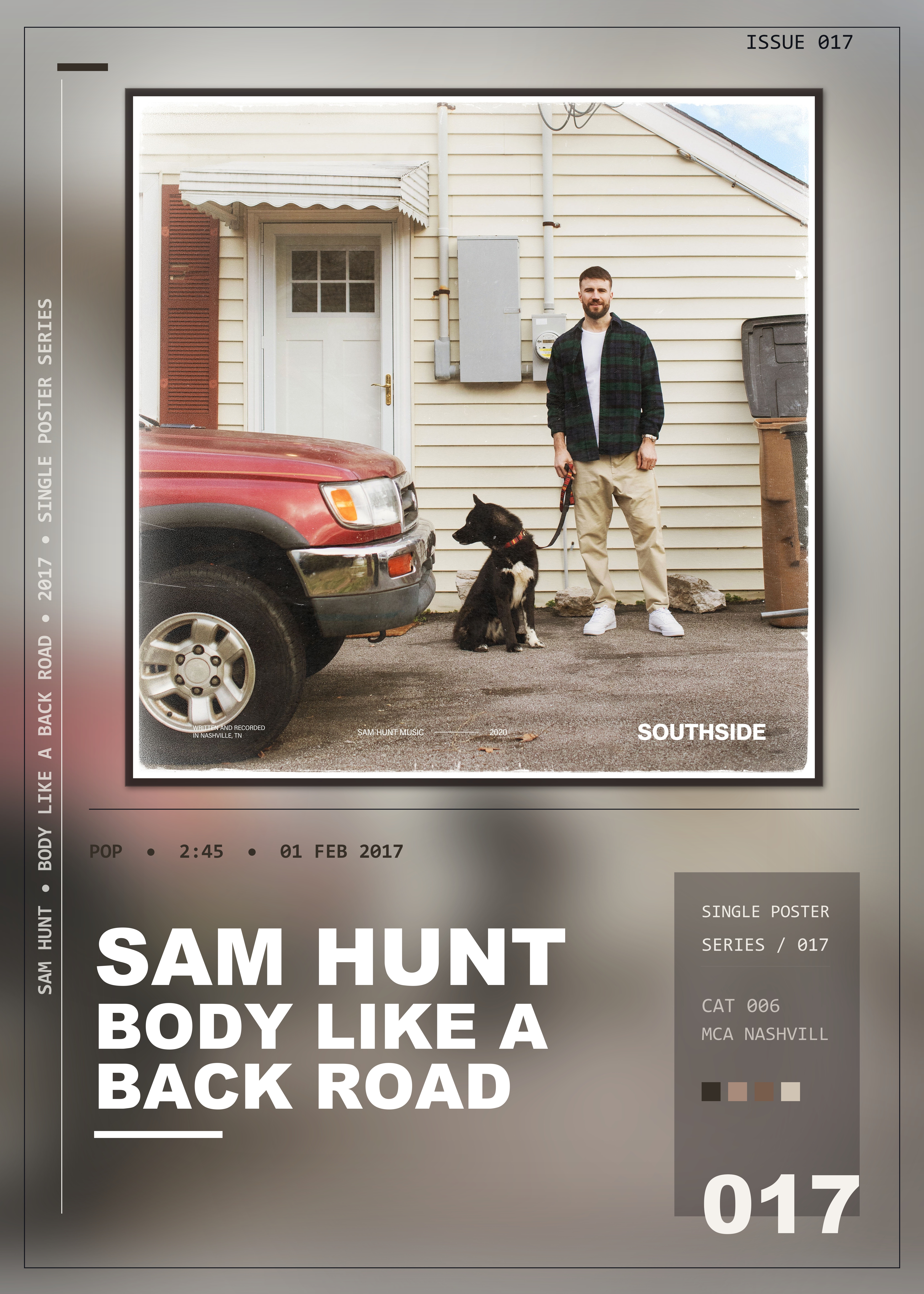 Music poster: Sam Hunt - Body Like A Back Road