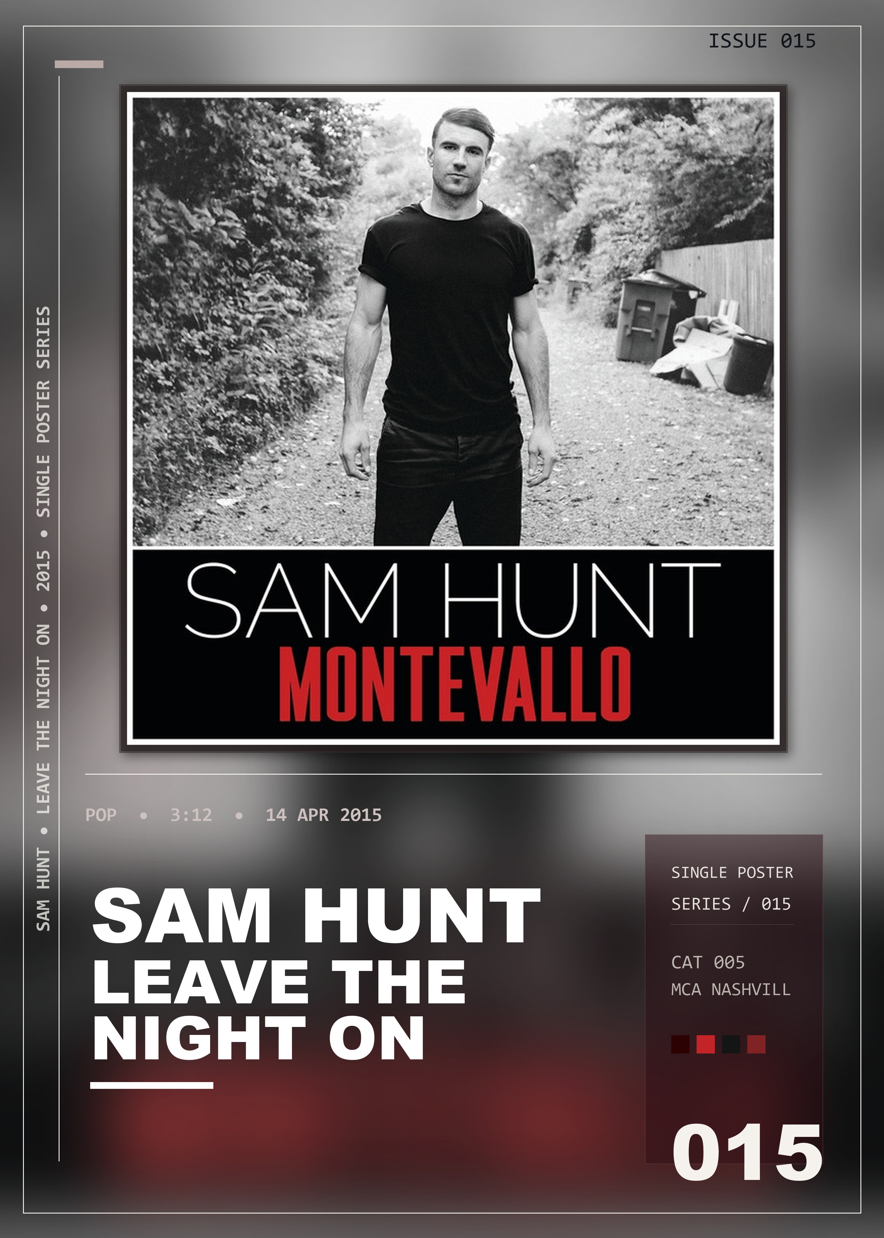 Music poster: Sam Hunt - Leave The Night On