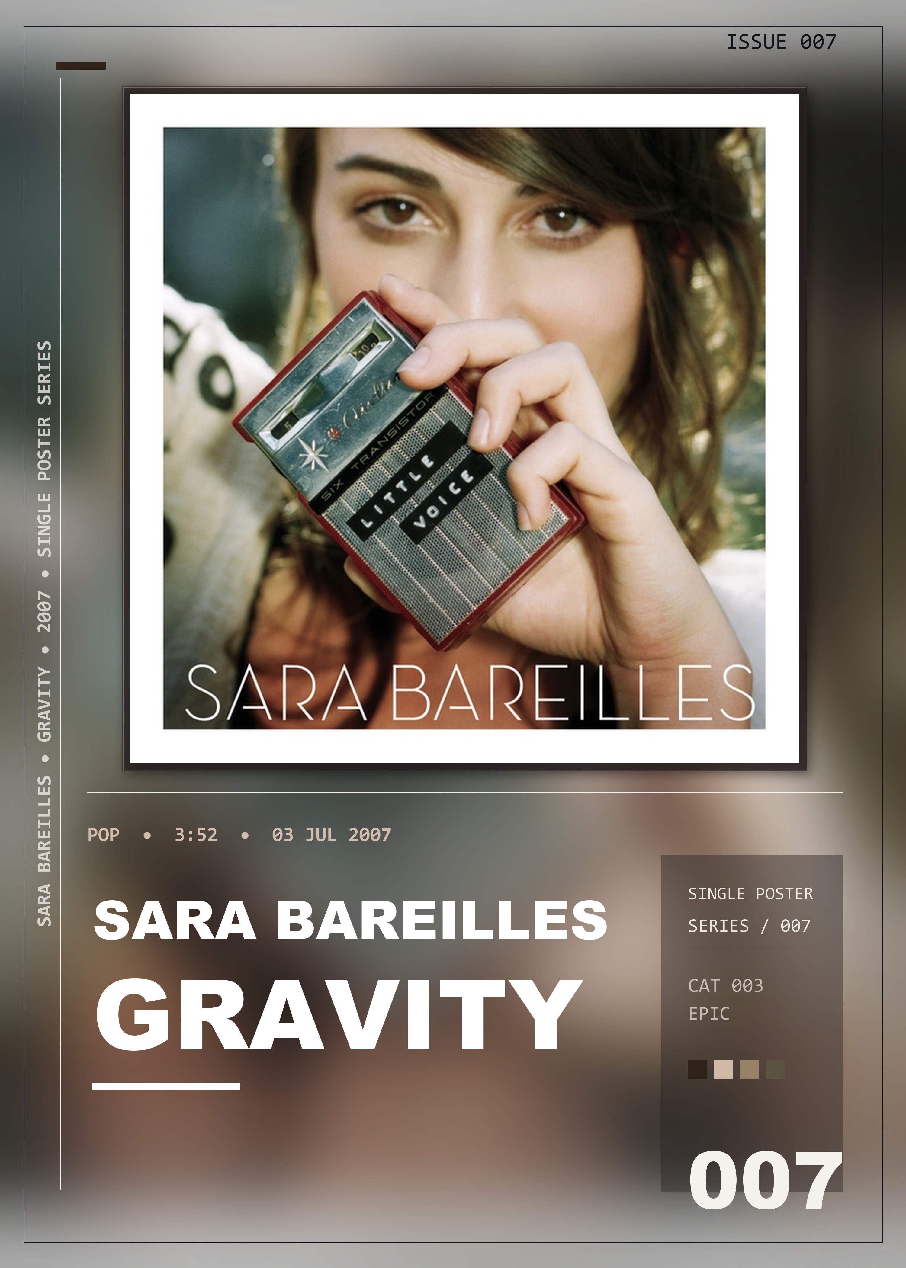 Music poster: Sara Bareilles - Gravity
