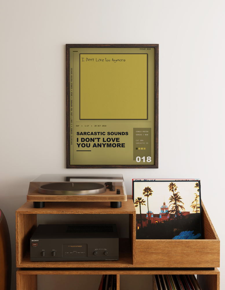 Music poster: Sarcastic Sounds - I Dont Love You Anymore