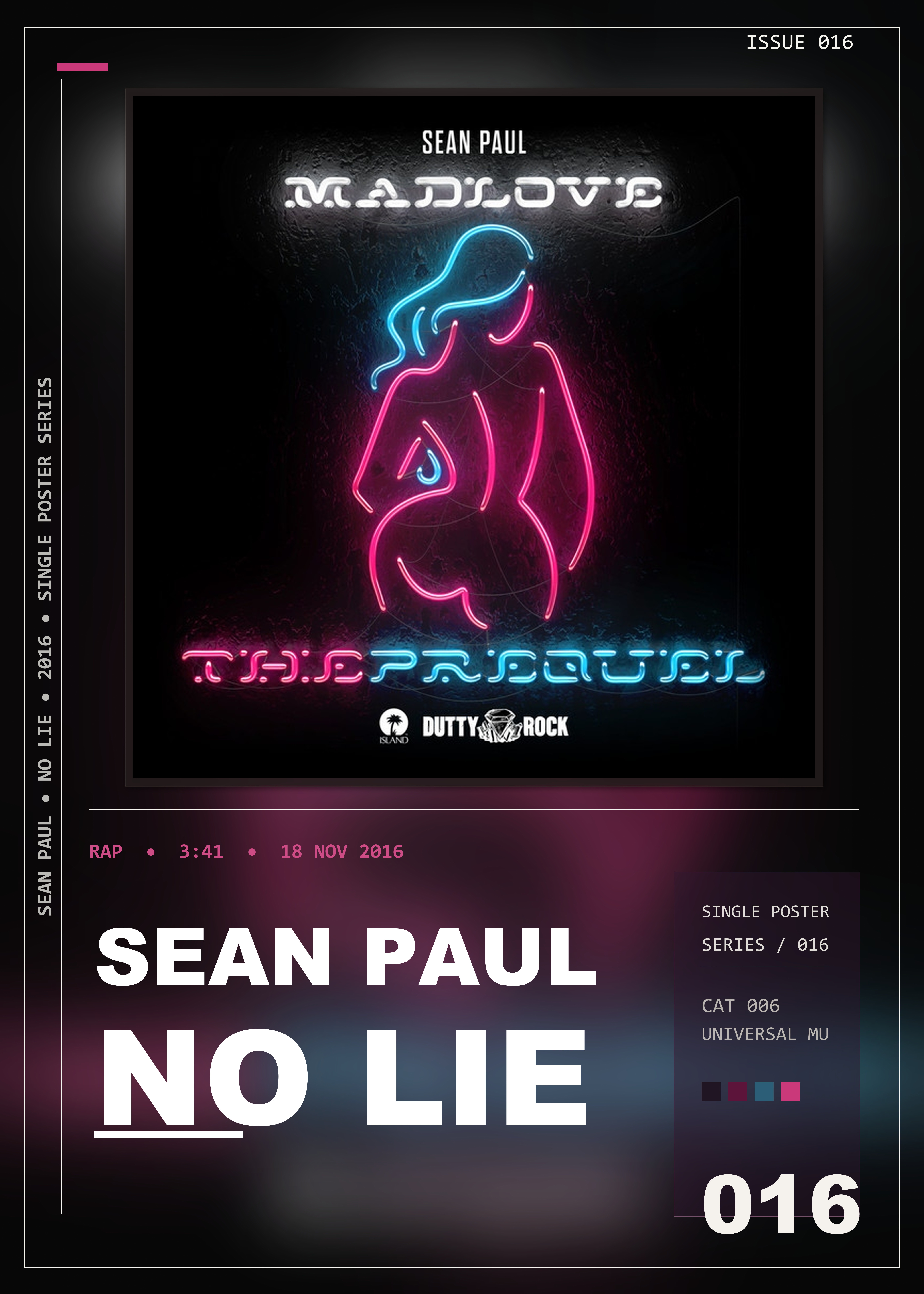 Music poster: Sean Paul - No Lie