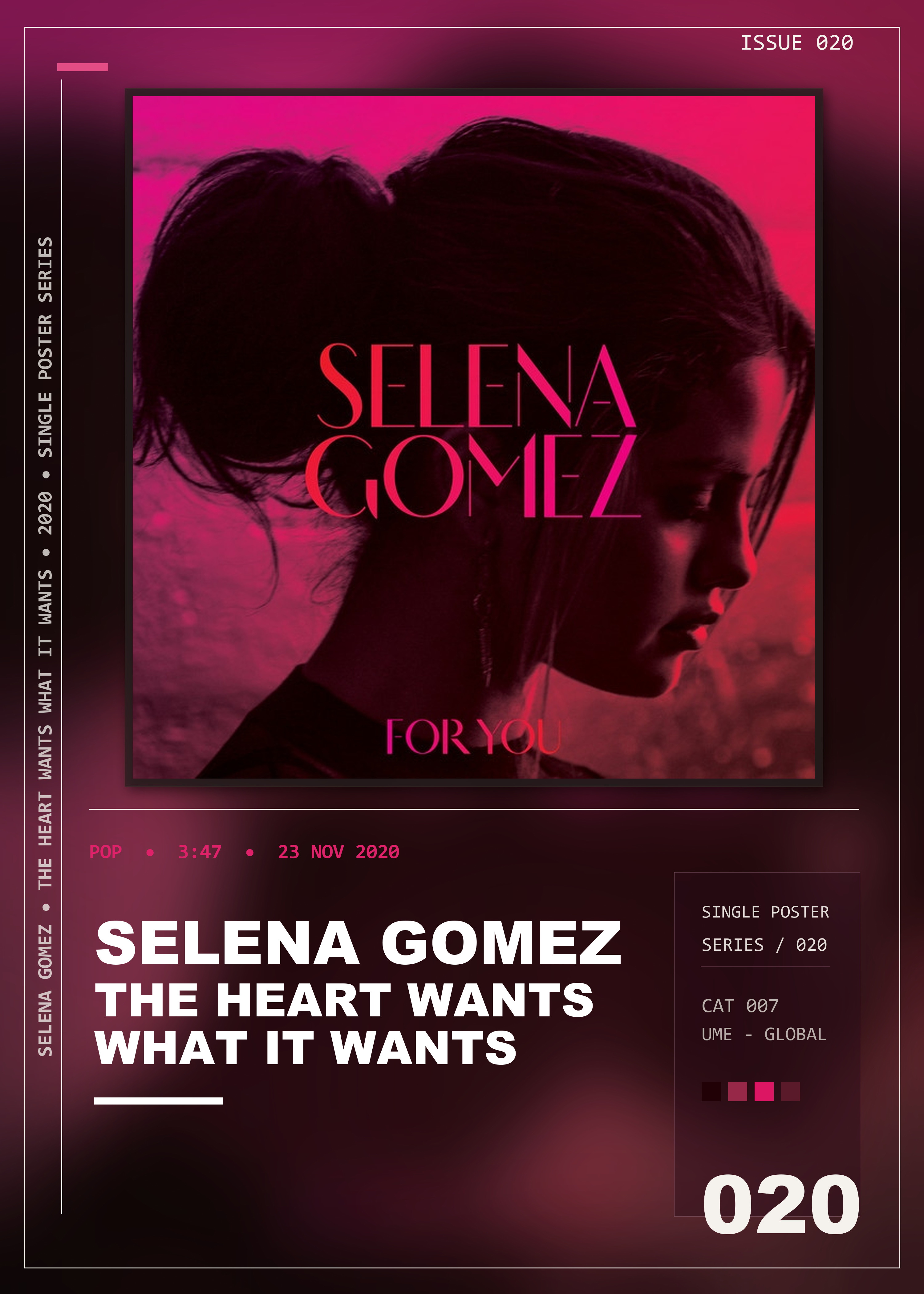 Music poster: Selena Gomez - The Heart Wants What It Wants