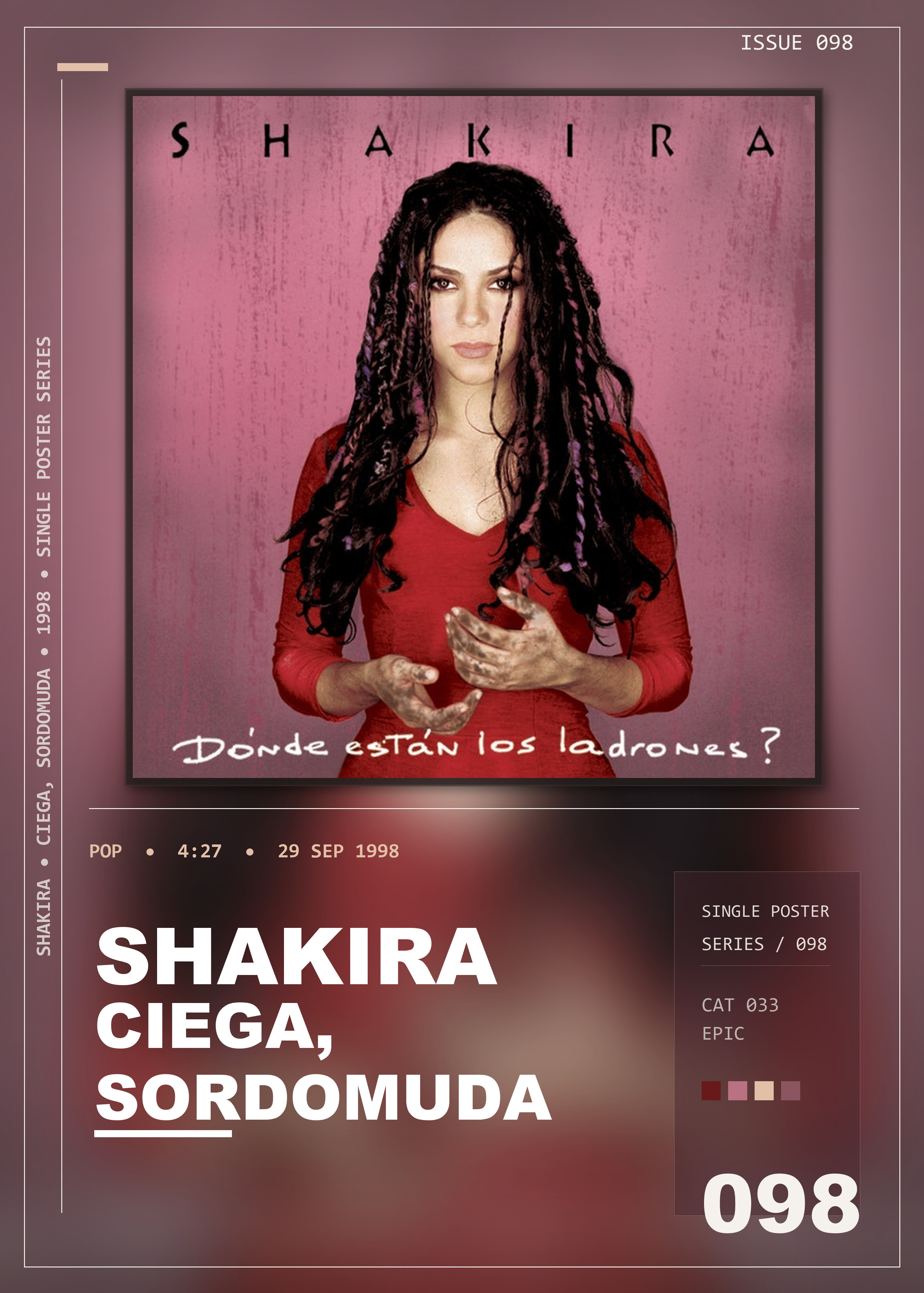 Music poster: Shakira - Ciega Sordomuda
