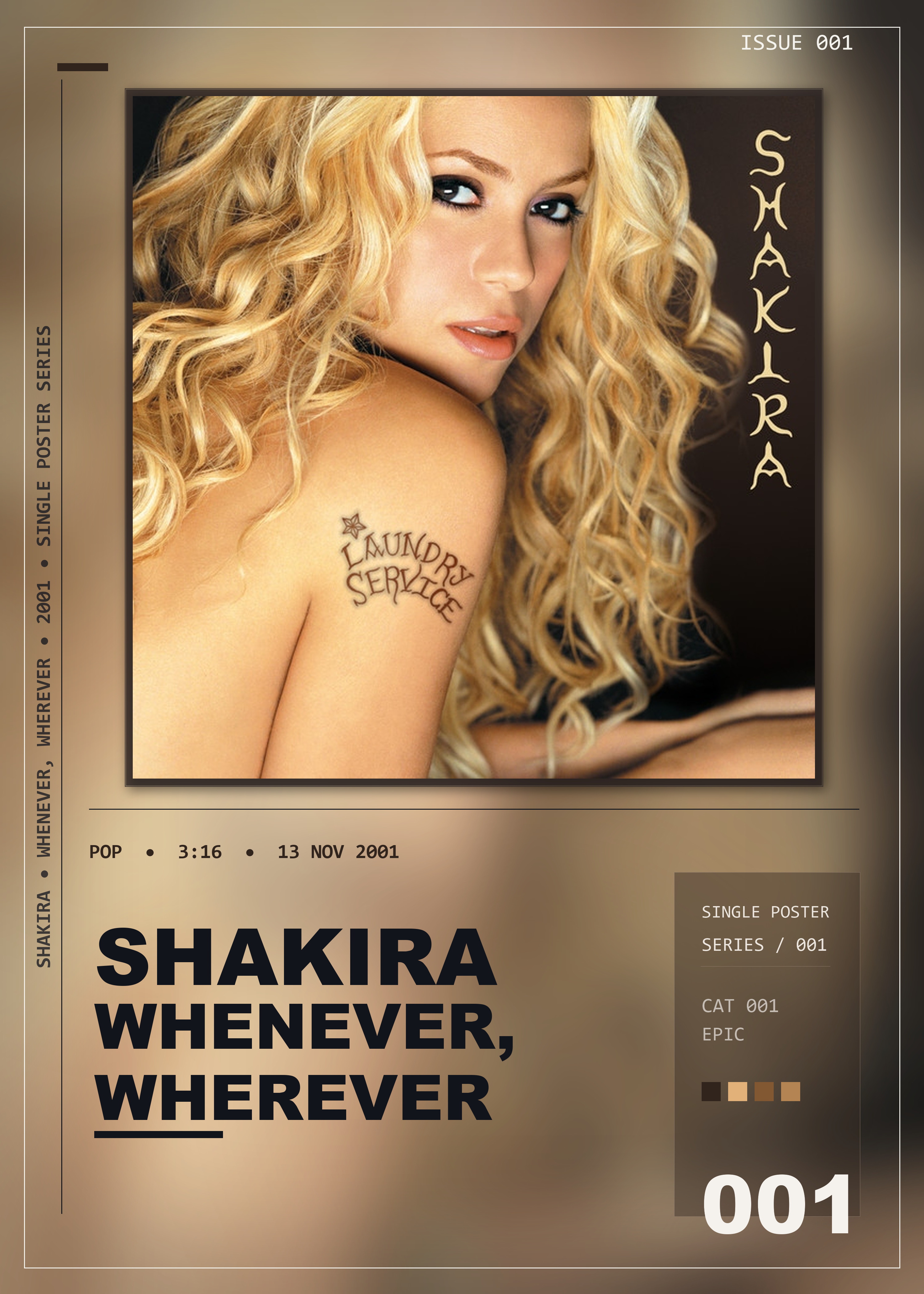 Music poster: Shakira - Whenever Wherever
