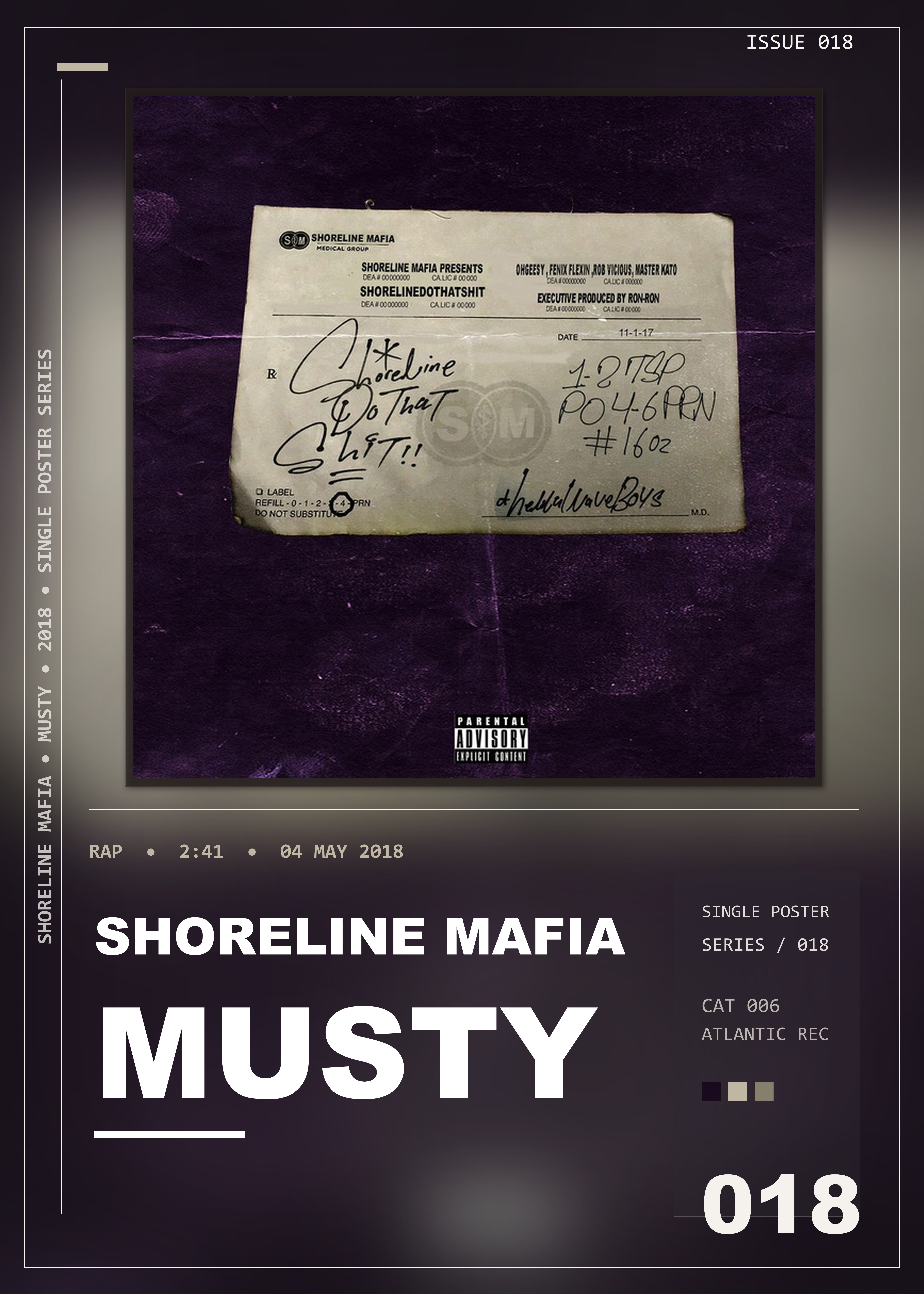 Music poster: Shoreline Mafia - Musty