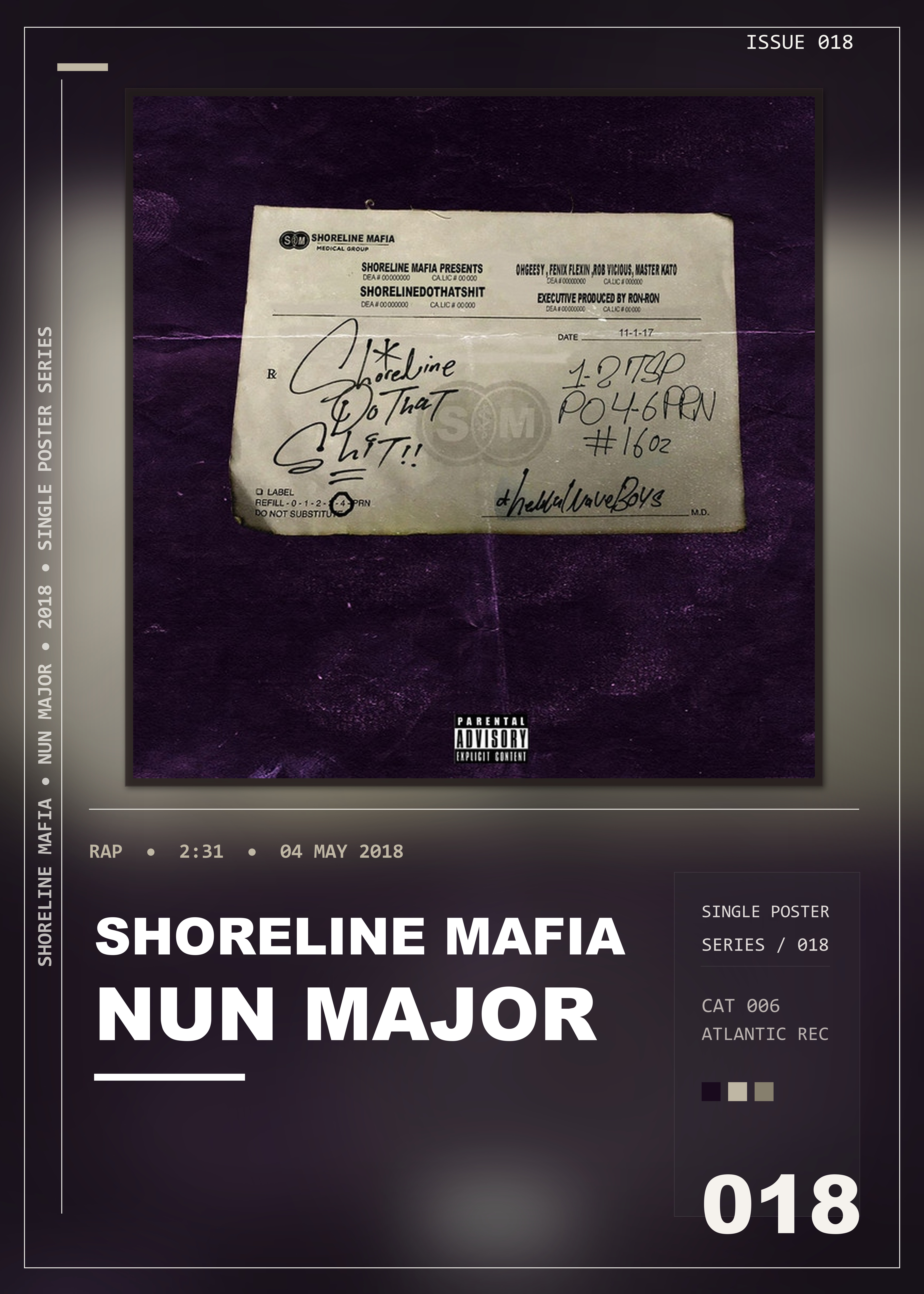 Music poster: Shoreline Mafia - Nun Major