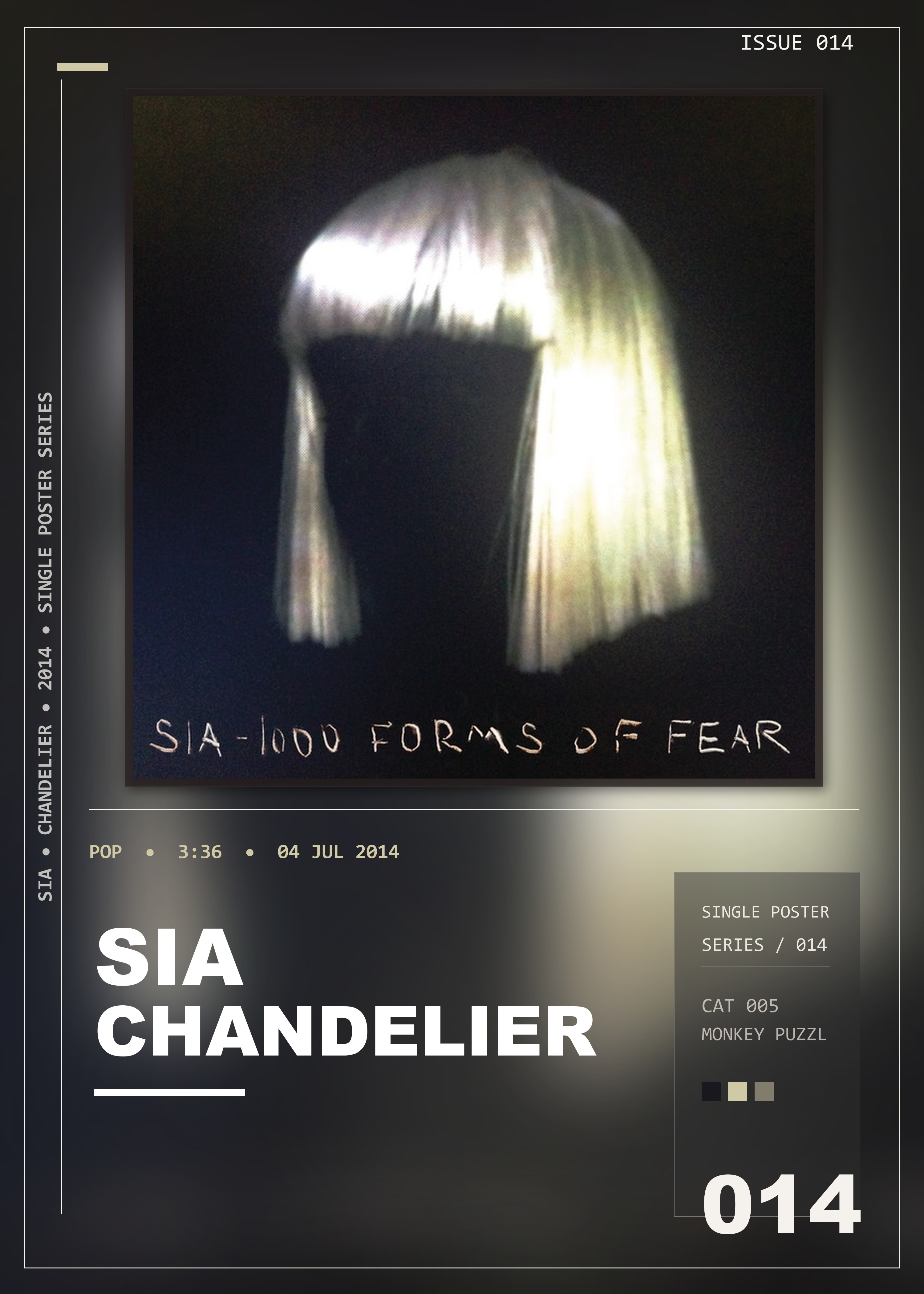 Music poster: Sia - Chandelier