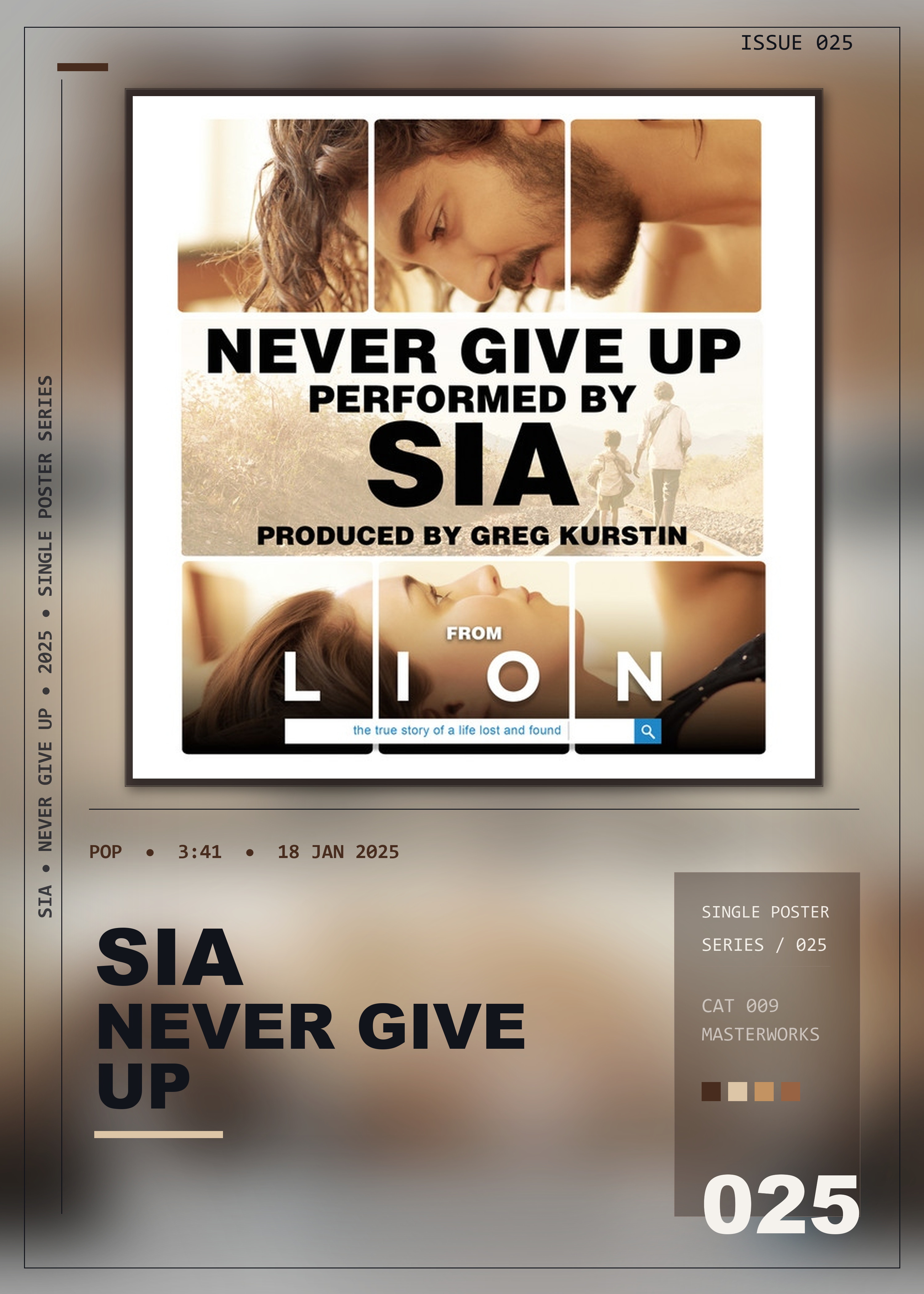 Music poster: Sia - Never Give Up