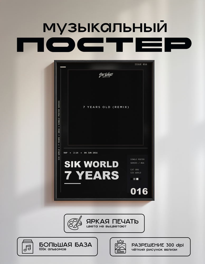 Music poster: Sik World - 7 Years Remix