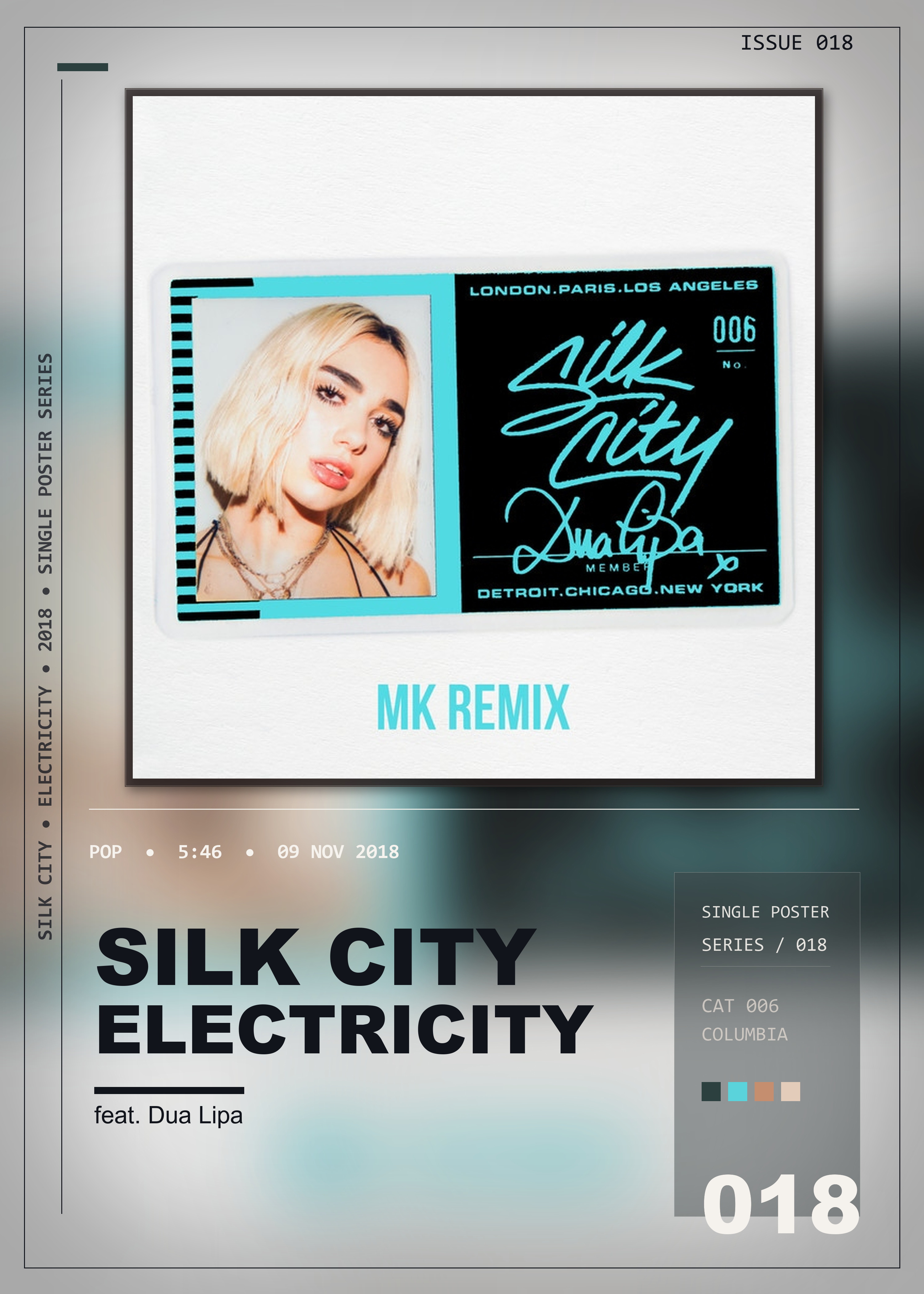Music poster: Silk City - Electricity feat Dua Lipa - MK Remix