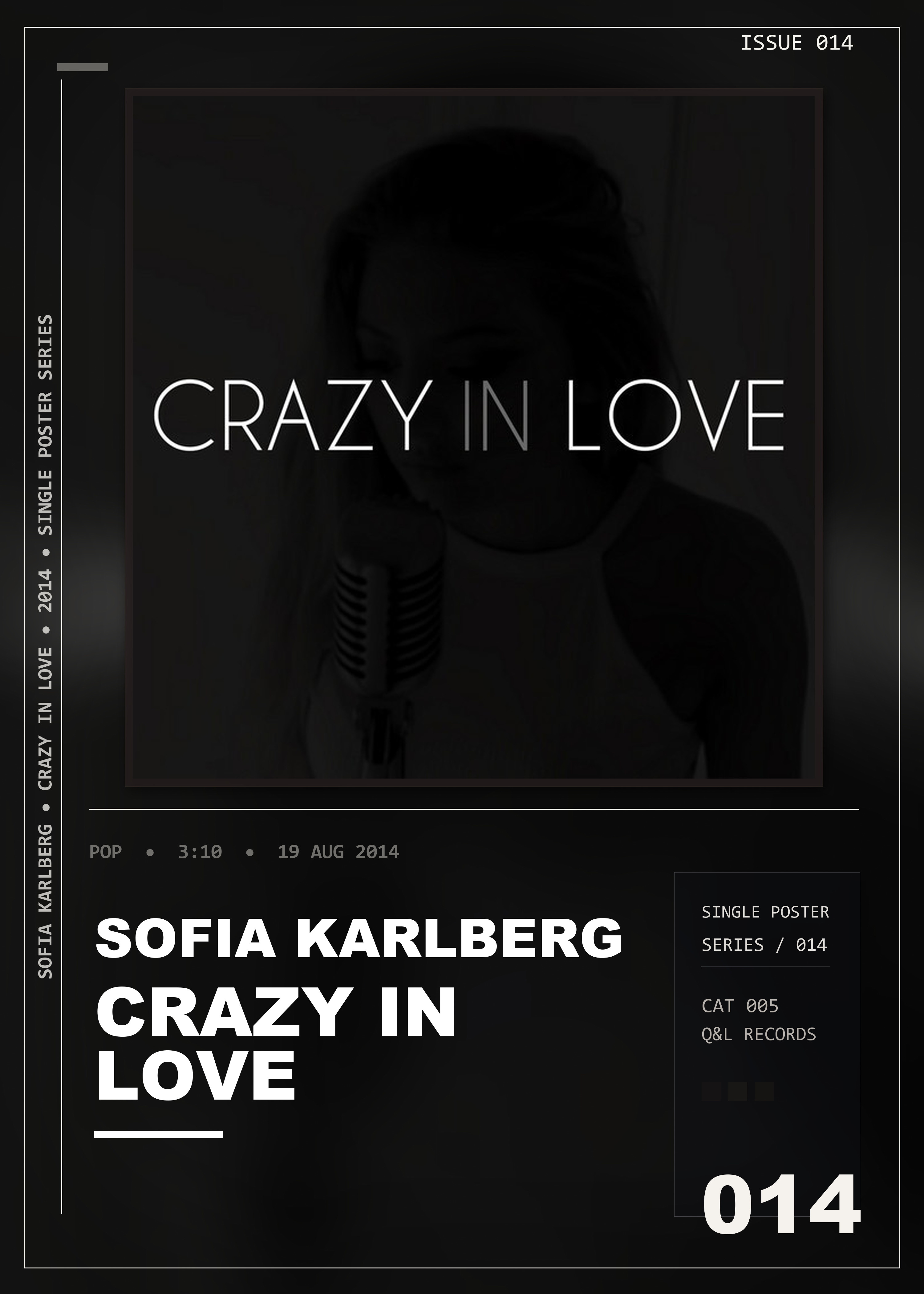 Music poster: Sofia Karlberg - Crazy in Love