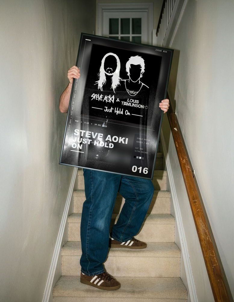 Music poster: Steve Aoki - Just Hold On