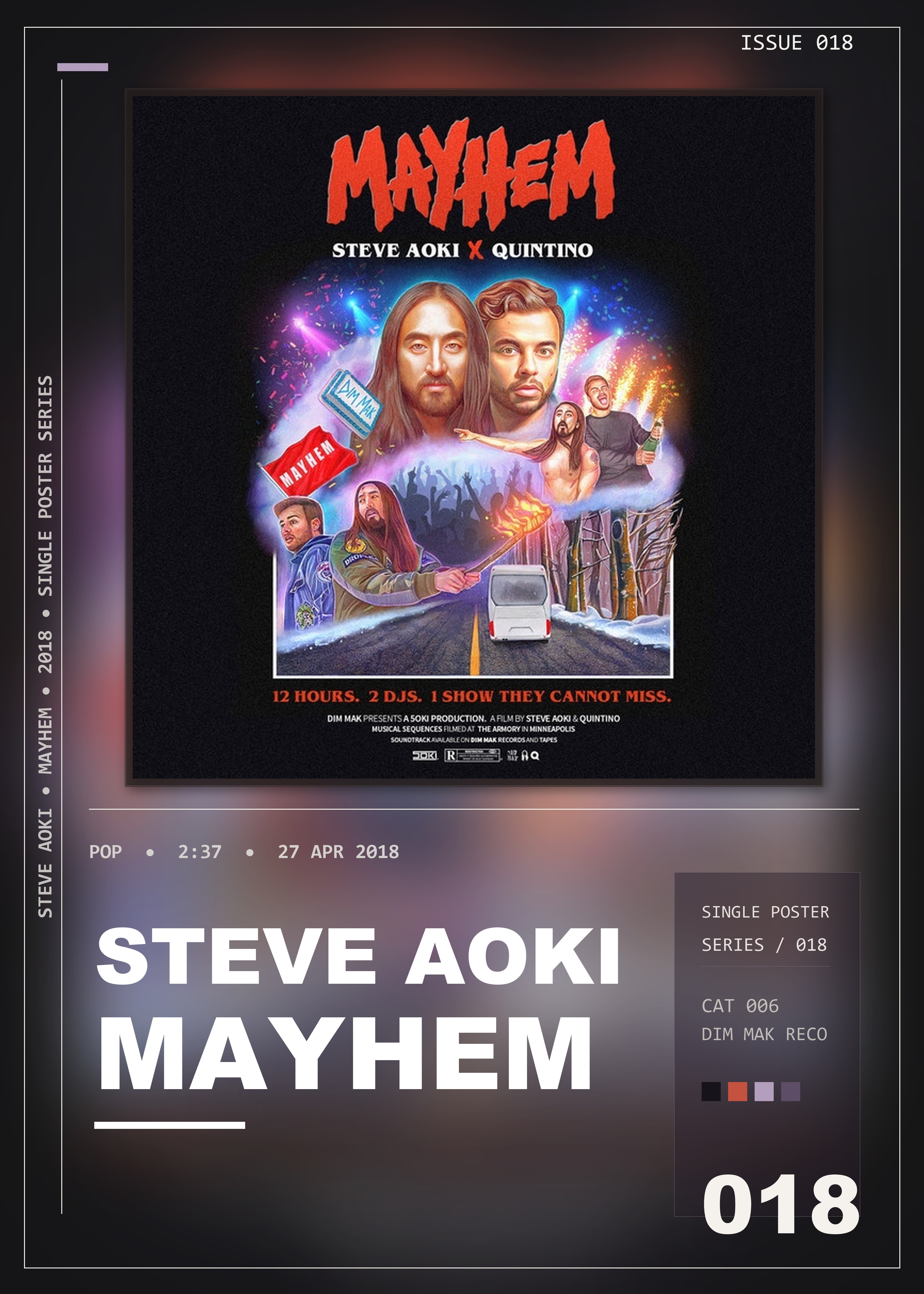 Music poster: Steve Aoki - Mayhem