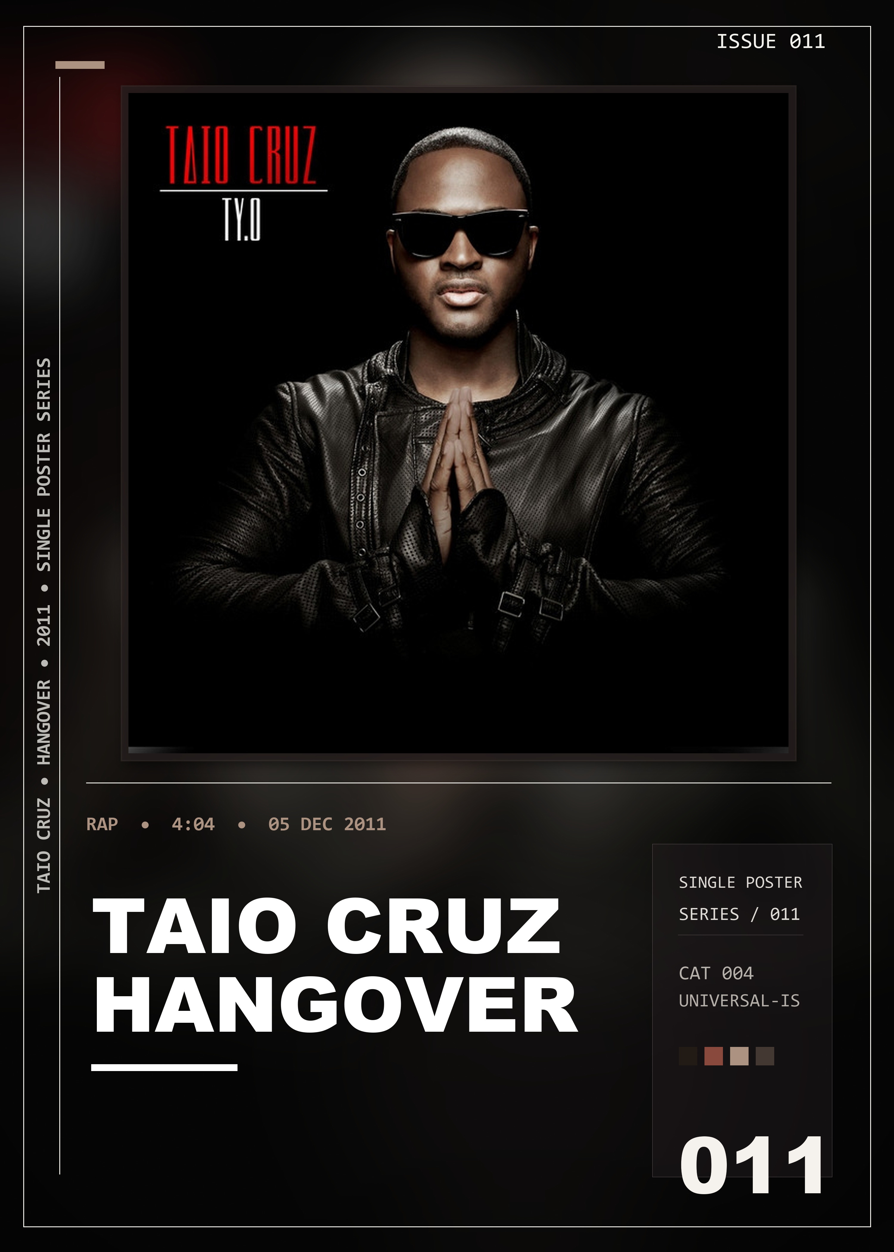 Music poster: Taio Cruz - Hangover