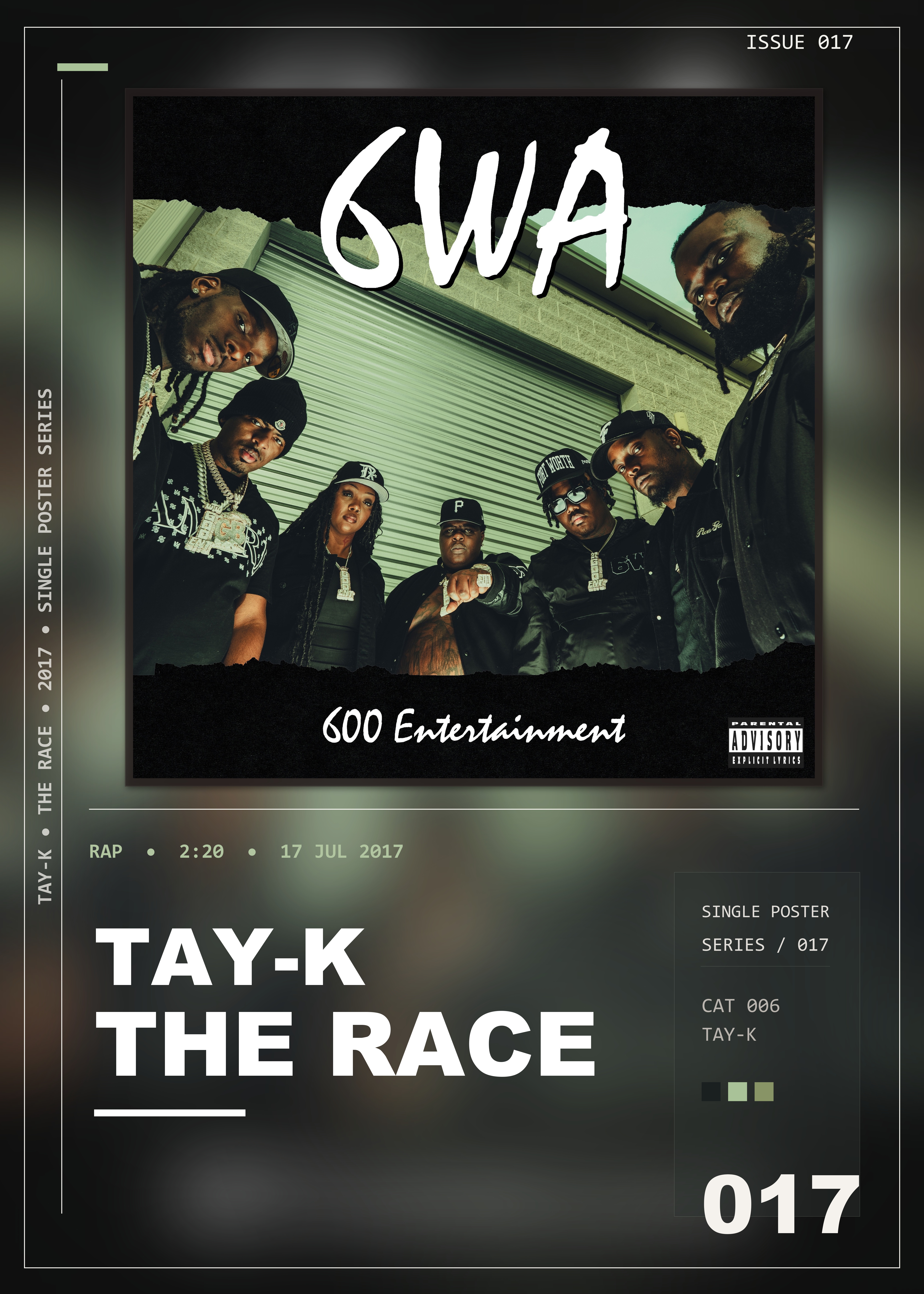 Music poster: Tay-K - The Race
