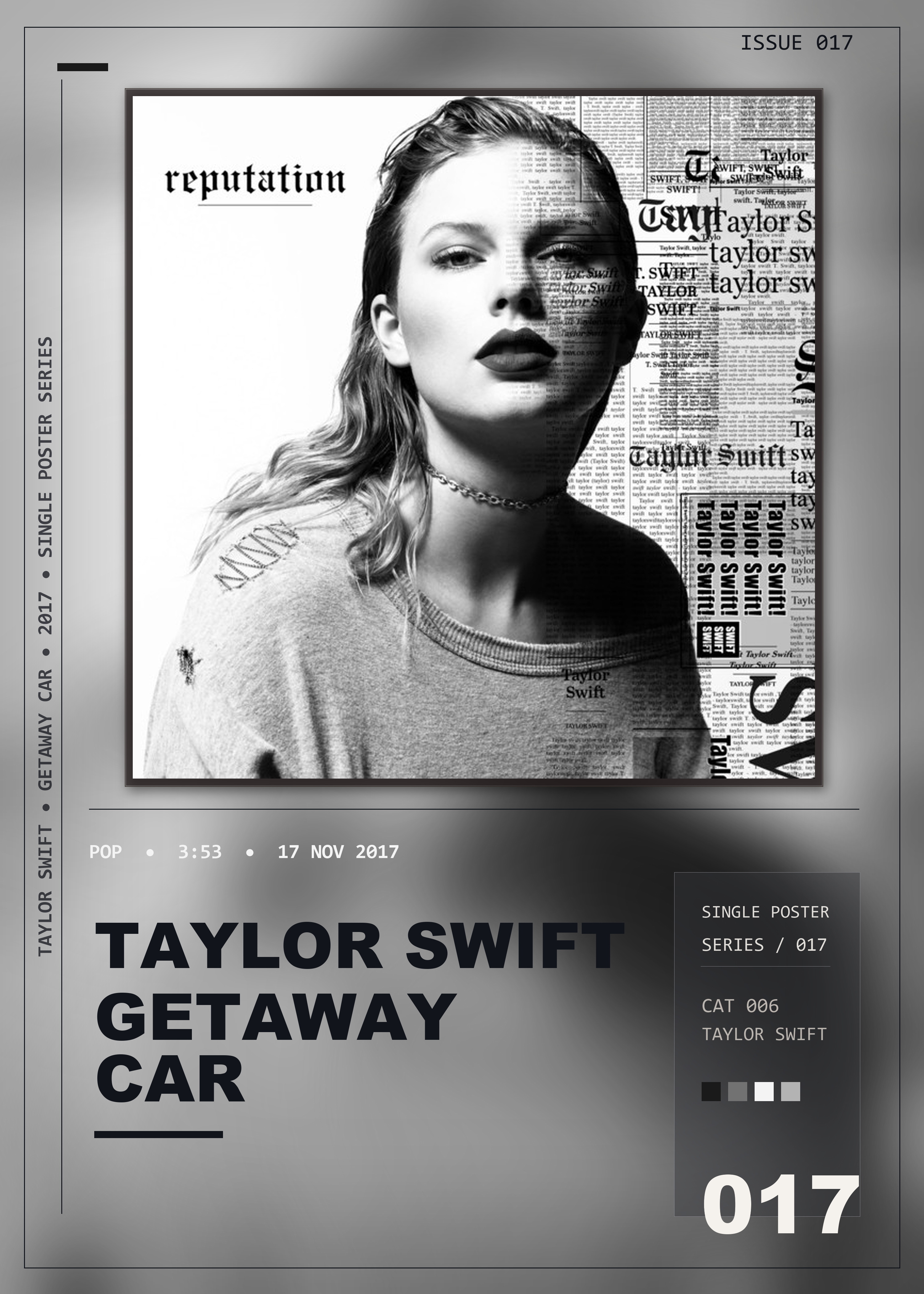 Music poster: Taylor Swift - Getaway Car
