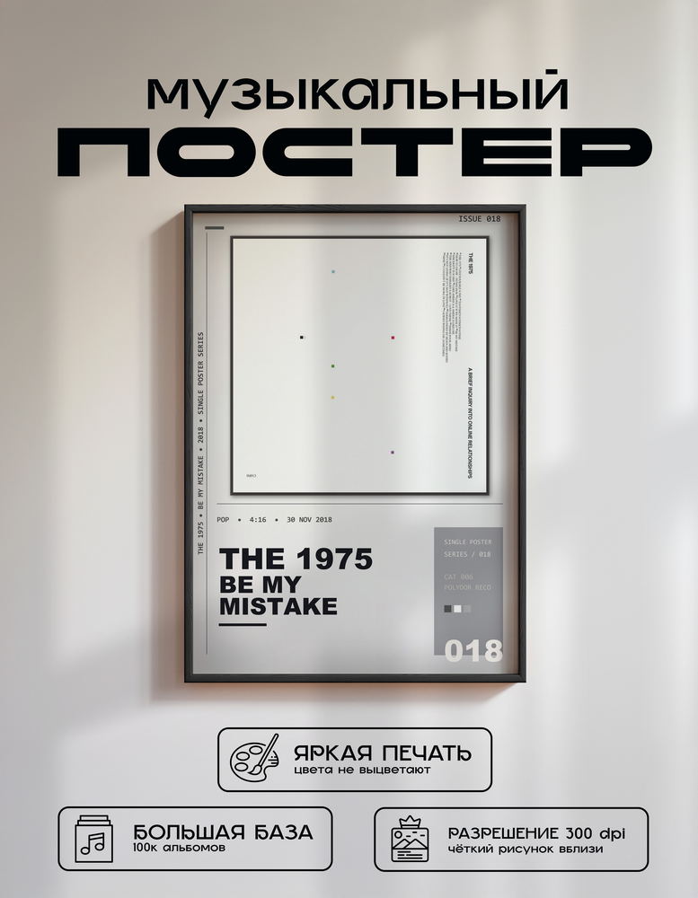 Music poster: The 1975 - Be My Mistake