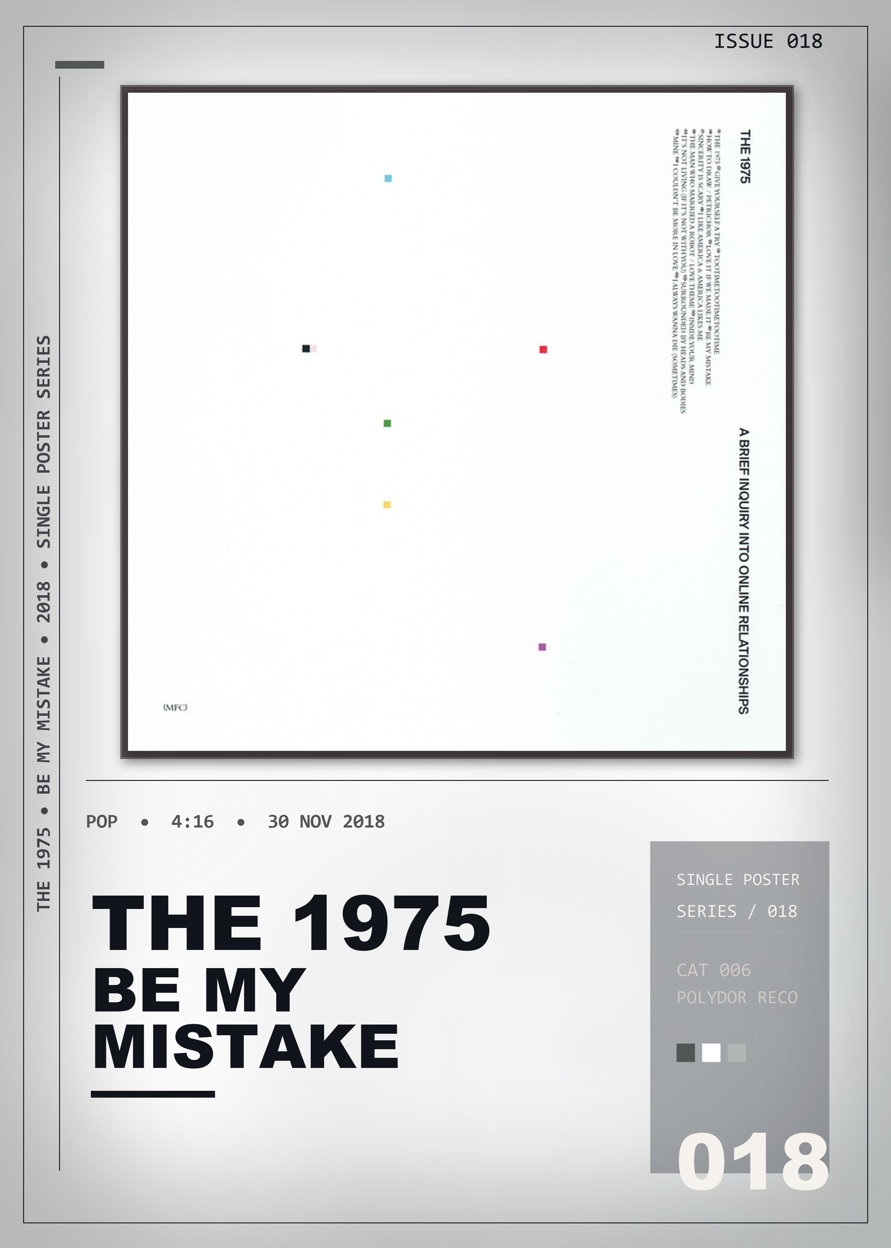 Music poster: The 1975 - Be My Mistake